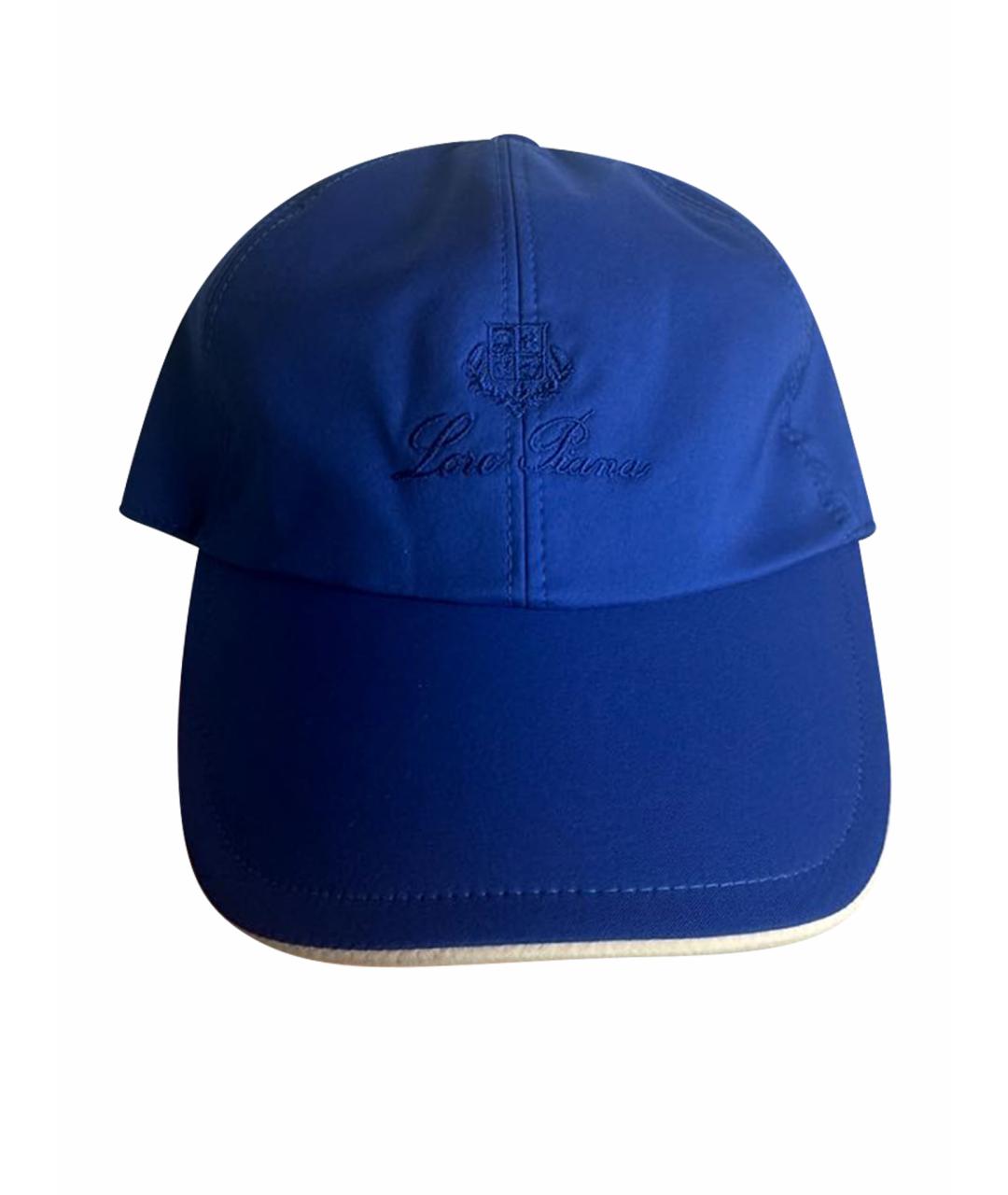 LORO PIANA Синяя хлопковая кепка/бейсболка, фото 1