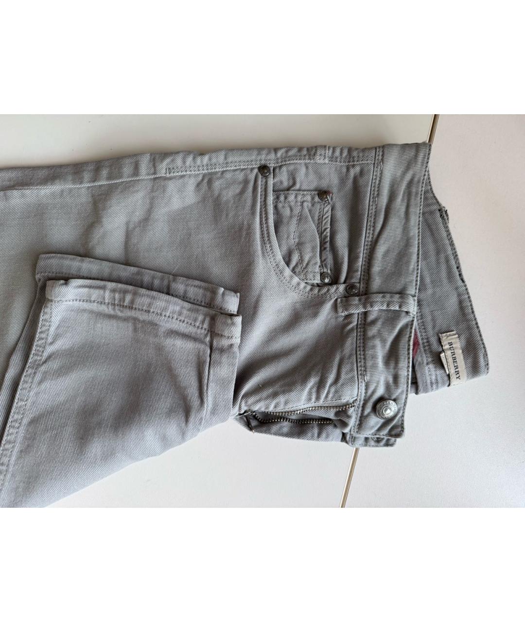 BURBERRY Серые деним детские джинсы, фото 5