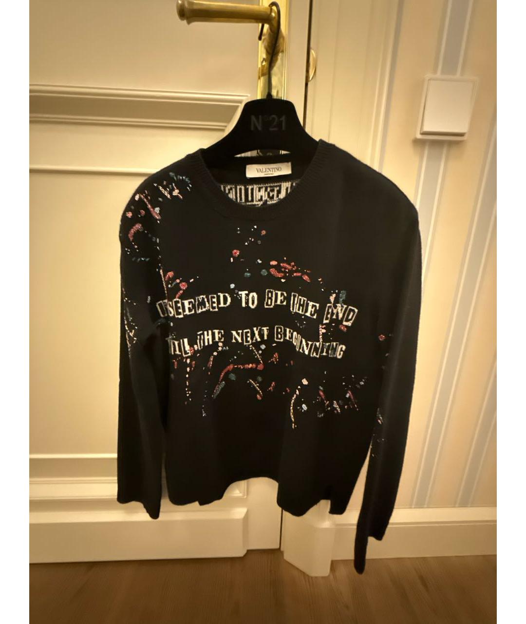 VALENTINO Черный шерстяной джемпер / свитер, фото 5