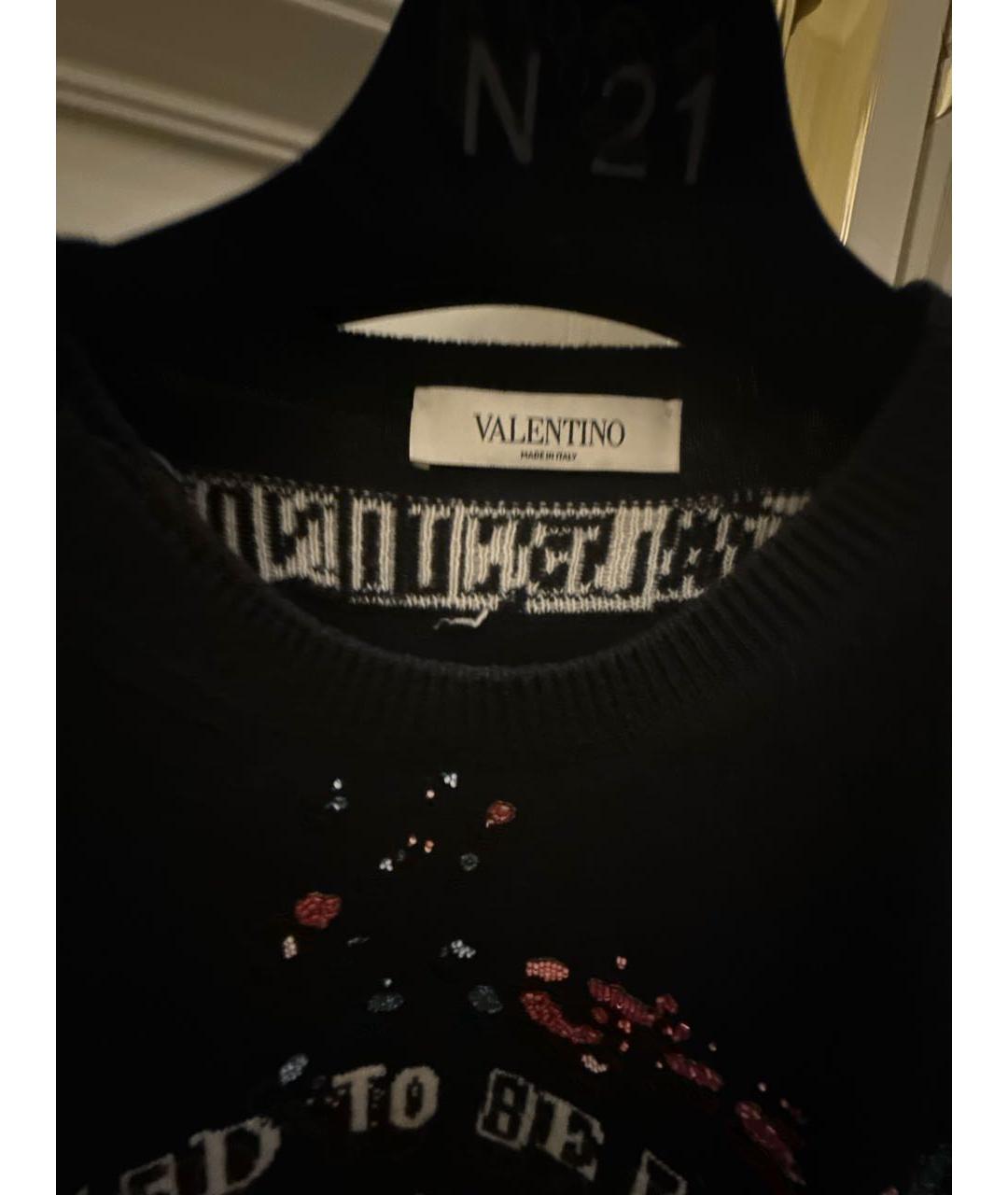 VALENTINO Черный шерстяной джемпер / свитер, фото 3