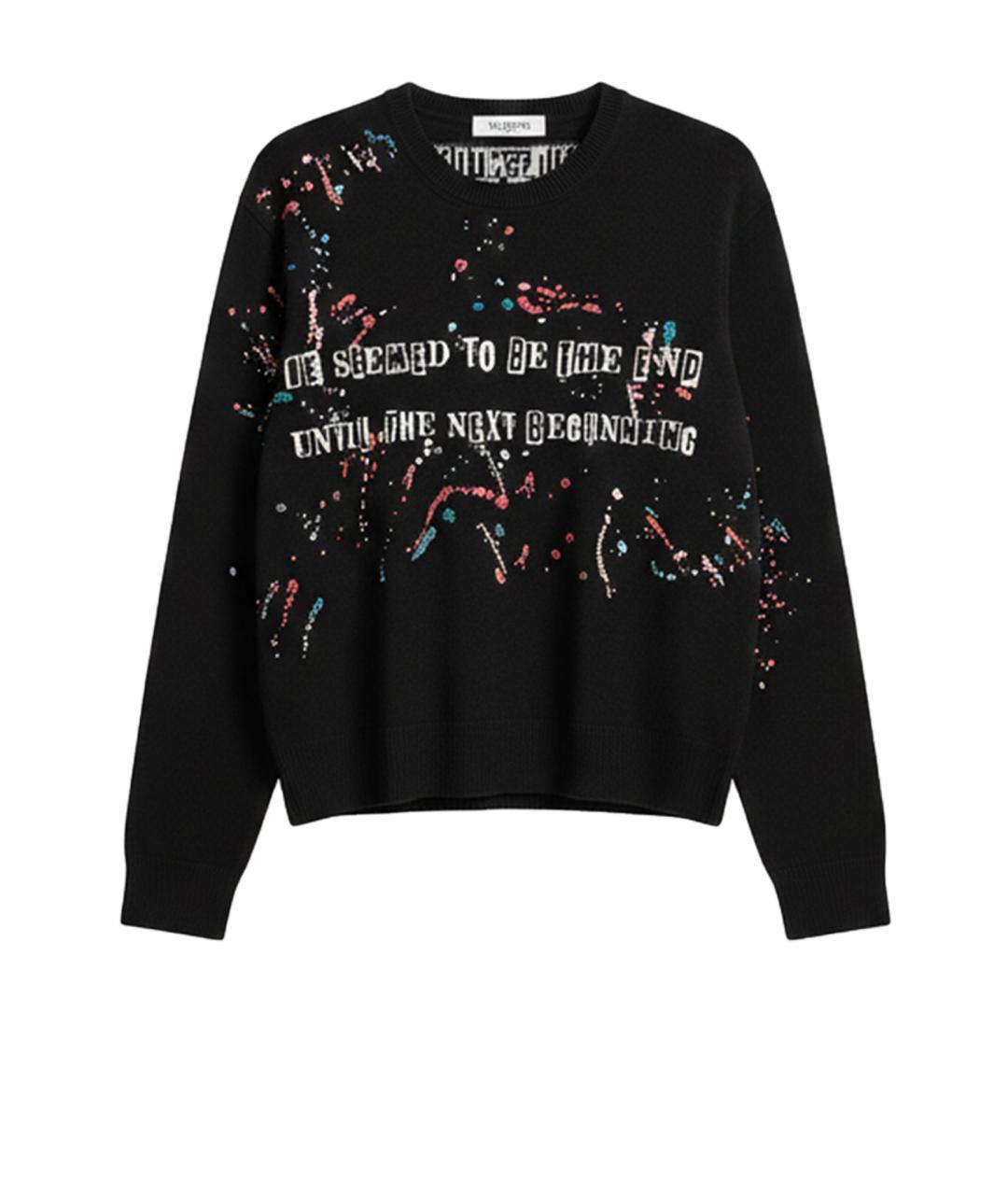 VALENTINO Черный шерстяной джемпер / свитер, фото 1