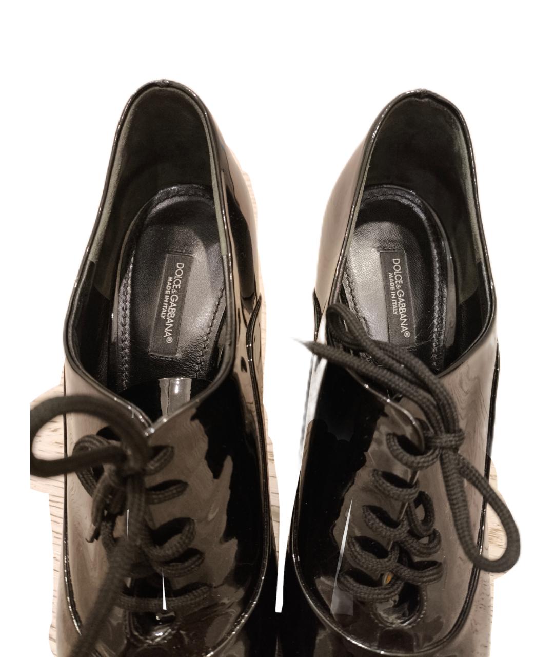 DOLCE&GABBANA Черные ботильоны из лакированной кожи, фото 3