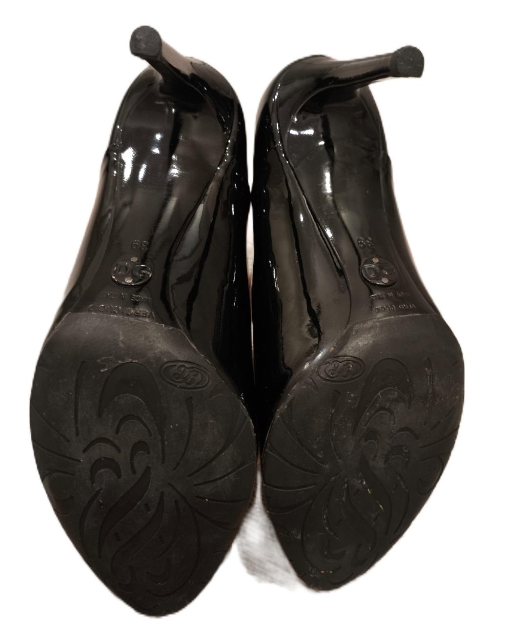 DOLCE&GABBANA Черные ботильоны из лакированной кожи, фото 5