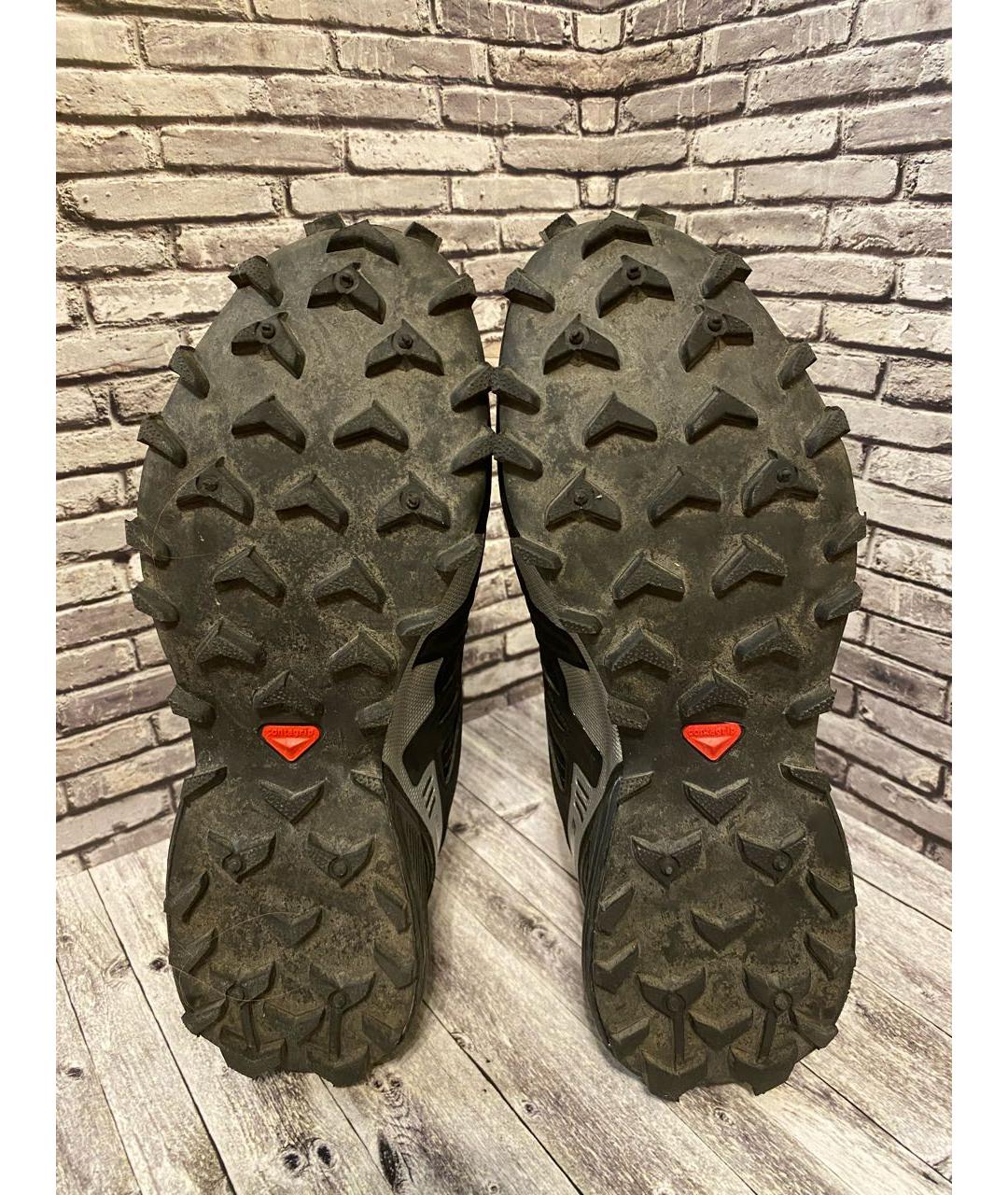 SALOMON Черные синтетические низкие кроссовки / кеды, фото 3