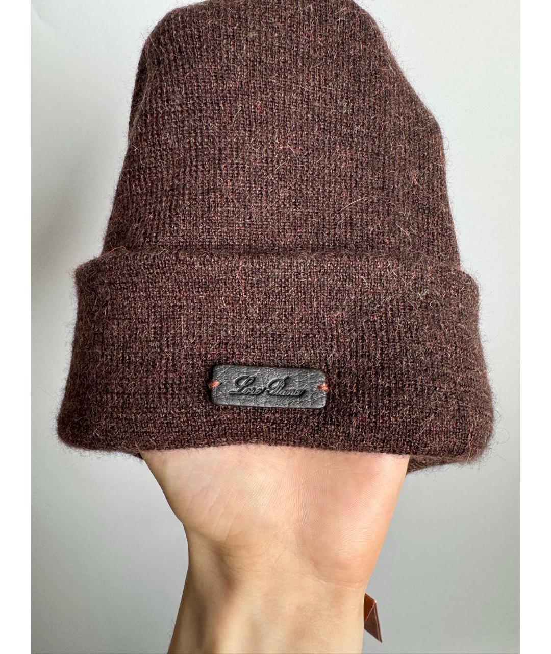 LORO PIANA Коричневая кашемировая шапка, фото 2