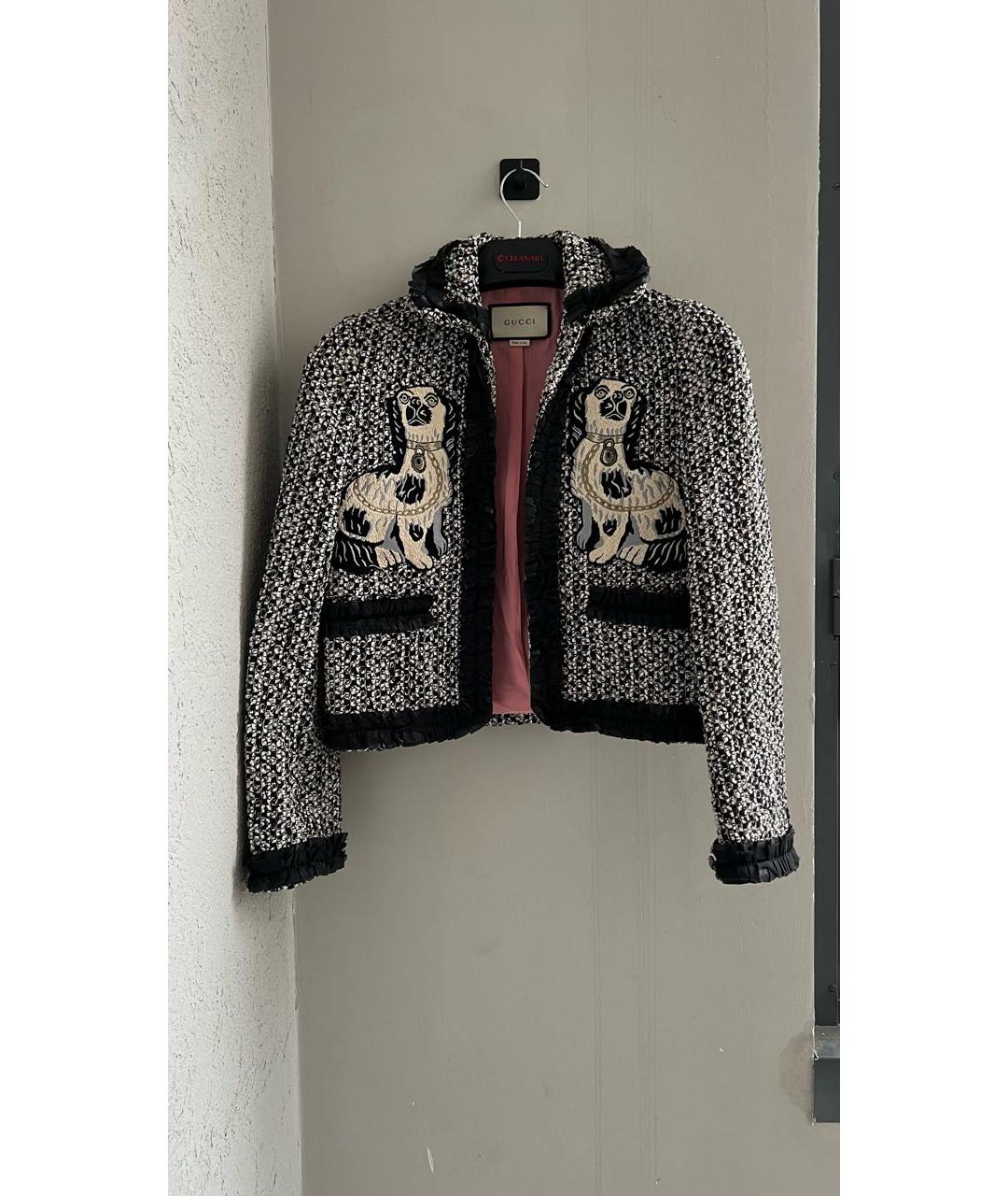 GUCCI Мульти твидовый жакет/пиджак, фото 9