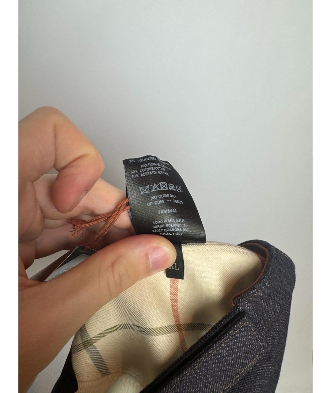 LORO PIANA Черная шерстяная кепка/бейсболка, фото 7