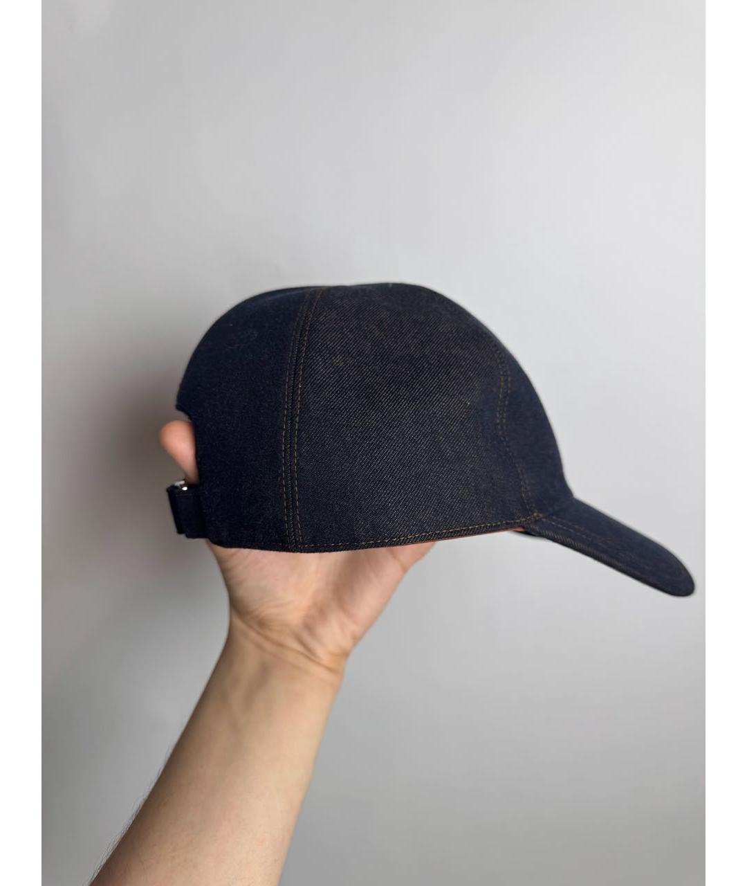 LORO PIANA Черная шерстяная кепка/бейсболка, фото 3