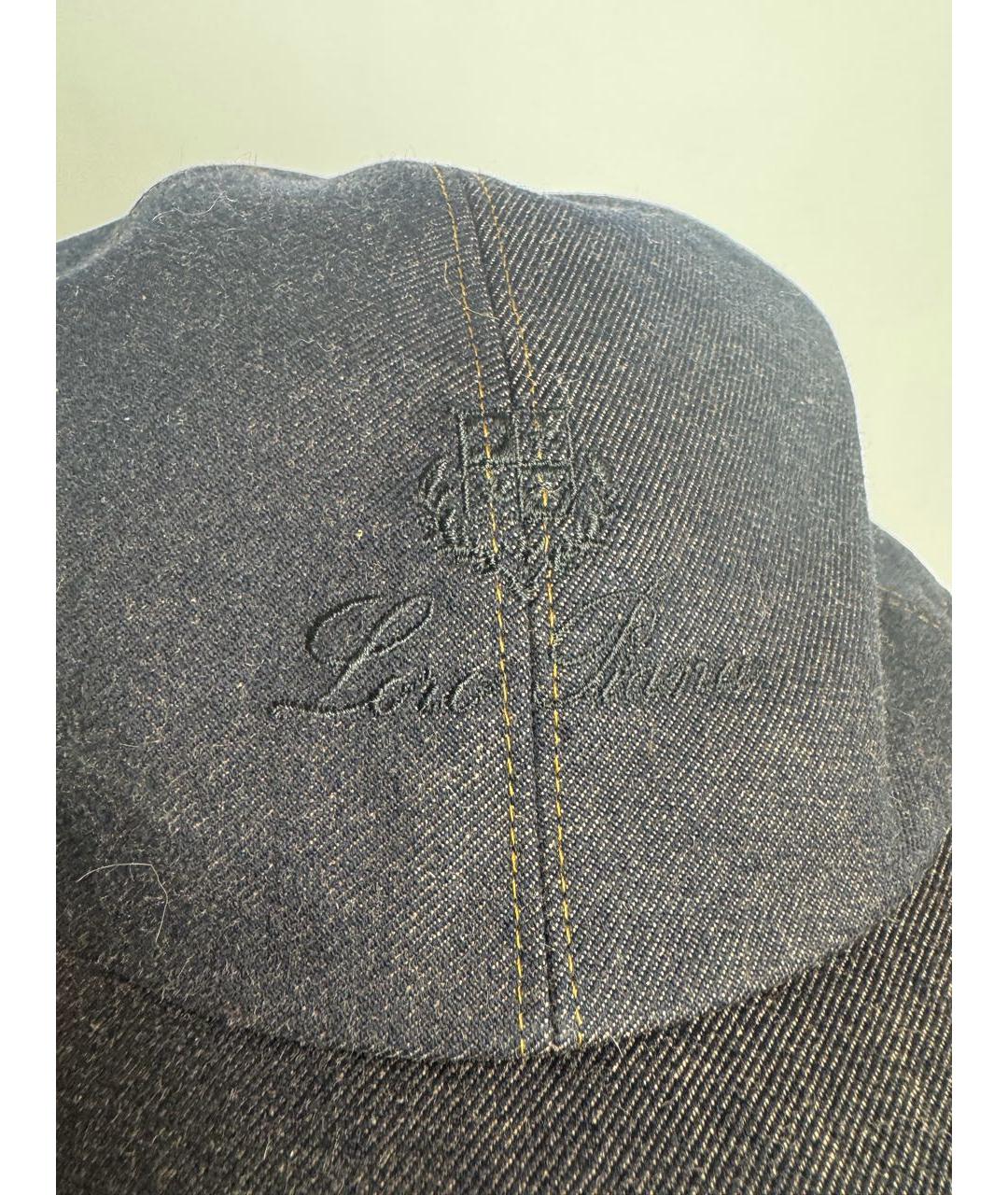 LORO PIANA Черная шерстяная кепка/бейсболка, фото 2