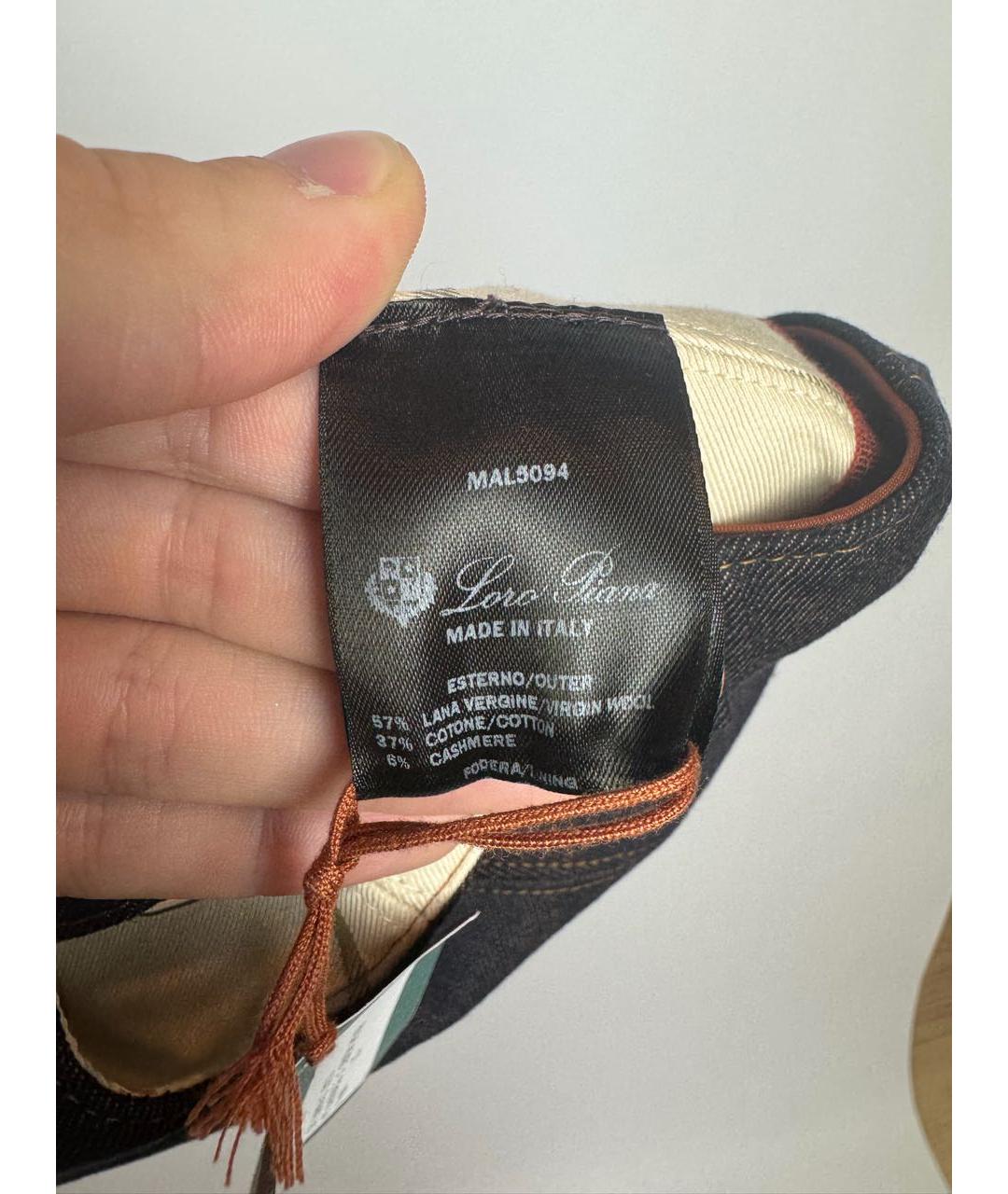 LORO PIANA Черная шерстяная кепка/бейсболка, фото 8