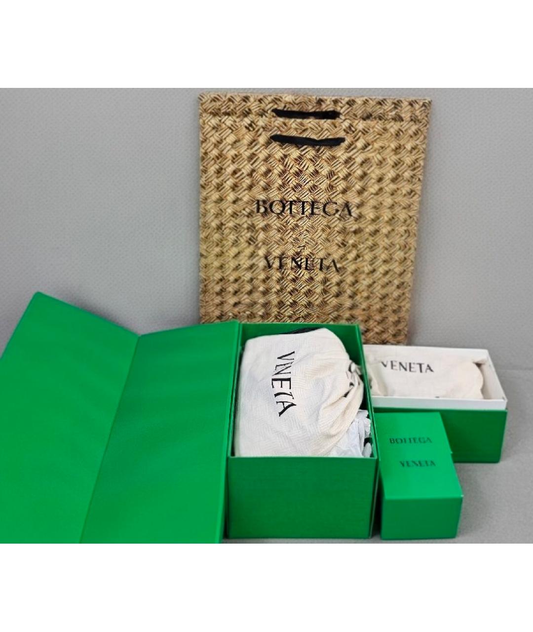 BOTTEGA VENETA Черная кожаная сумка на плечо, фото 7