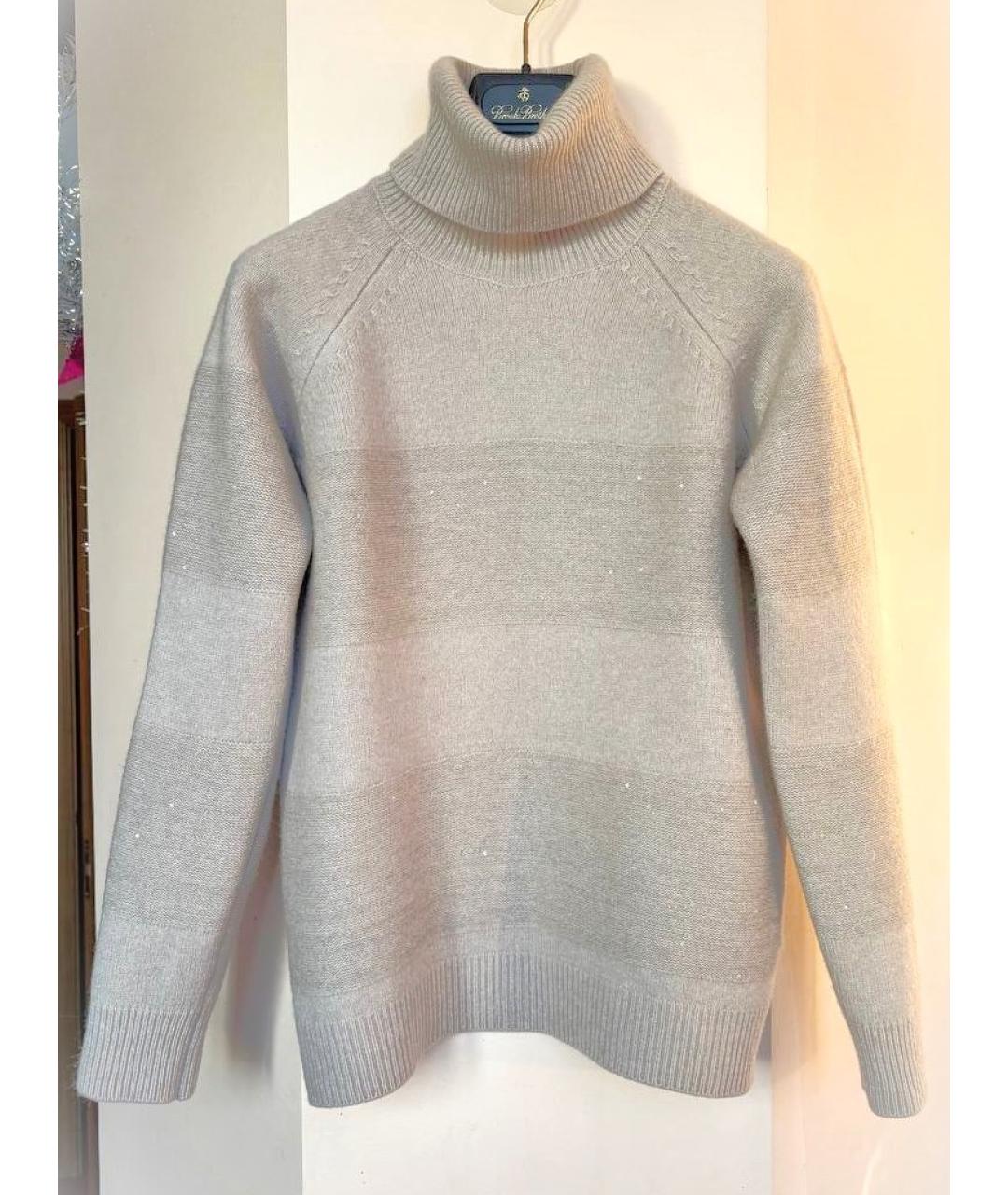 PESERICO Бежевый шерстяной джемпер / свитер, фото 9