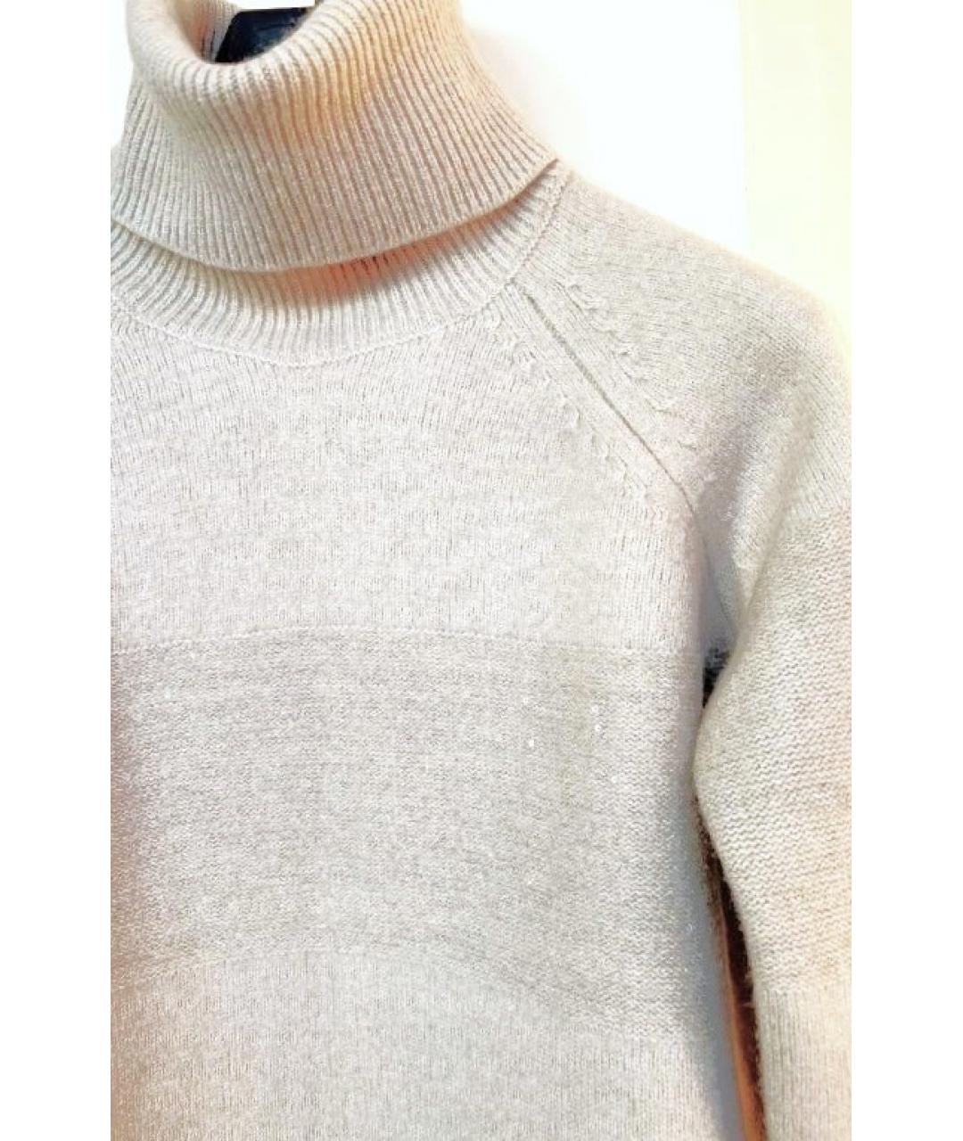 PESERICO Бежевый шерстяной джемпер / свитер, фото 2