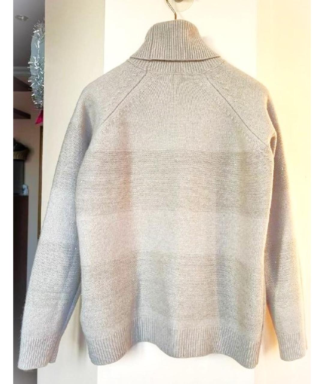 PESERICO Бежевый шерстяной джемпер / свитер, фото 3