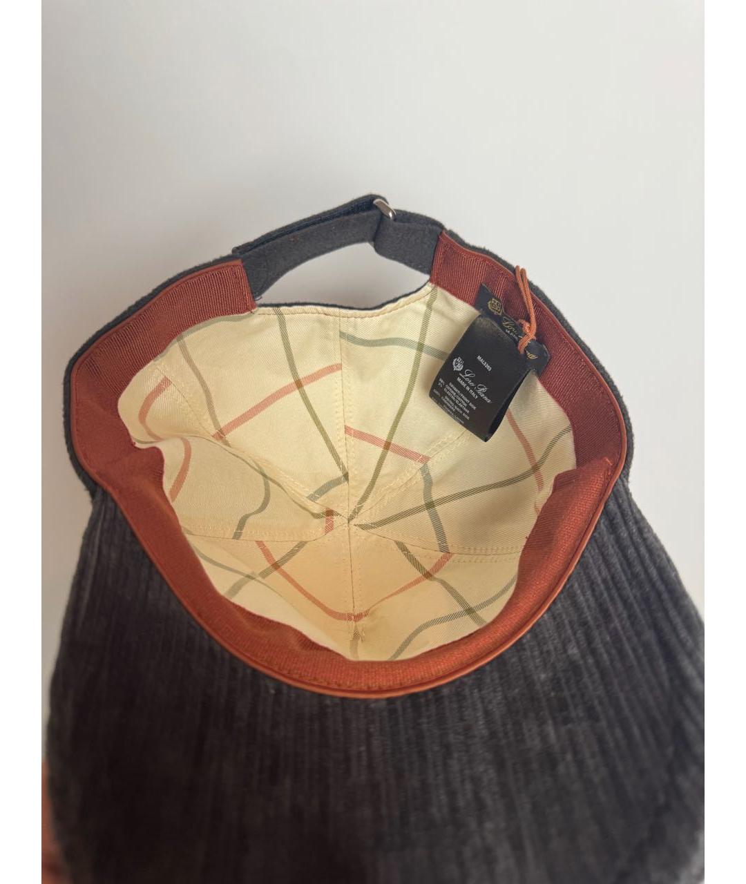 LORO PIANA Черная хлопковая кепка/бейсболка, фото 5