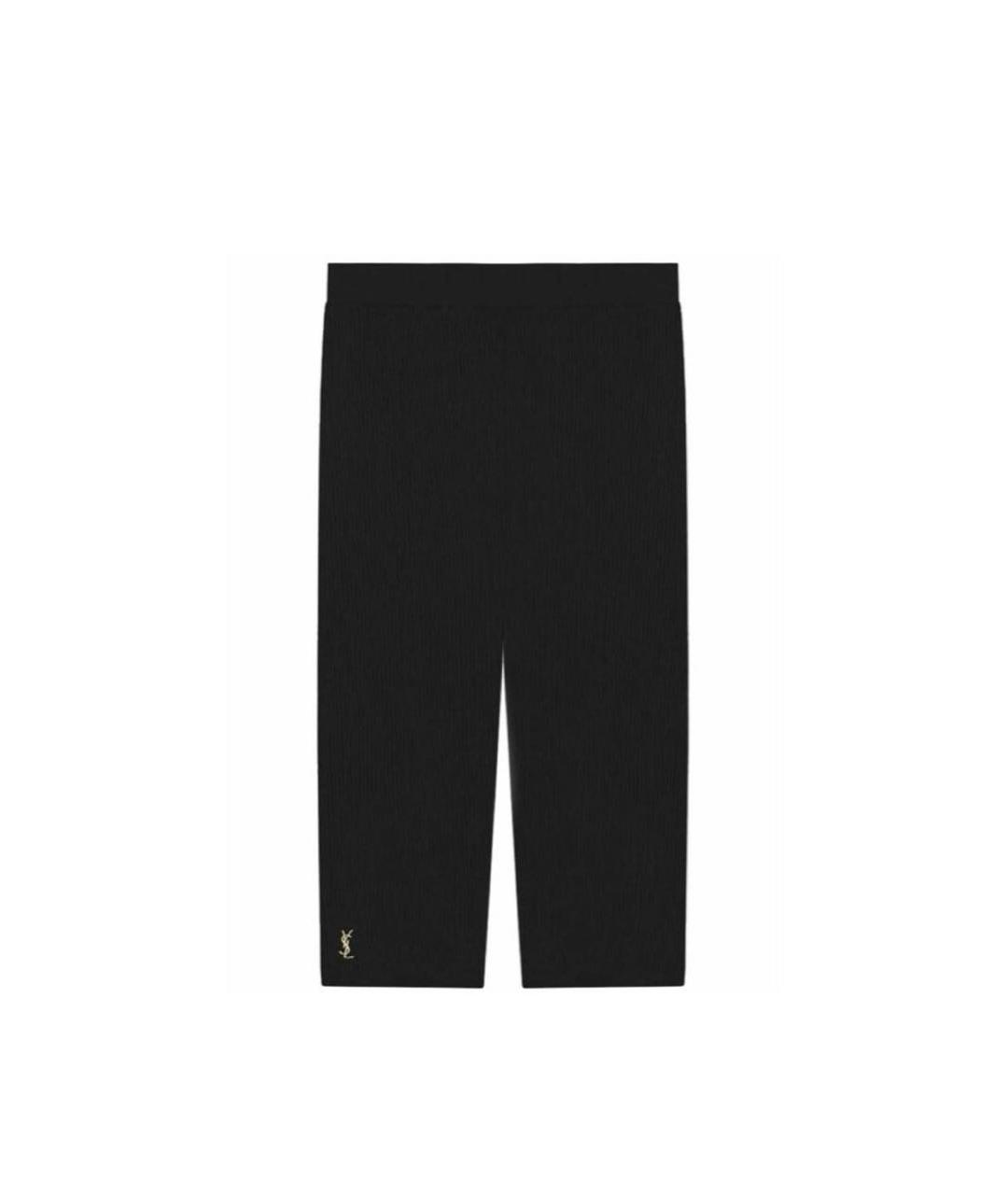 SAINT LAURENT Черные вискозные леггинсы и велосипедки, фото 7