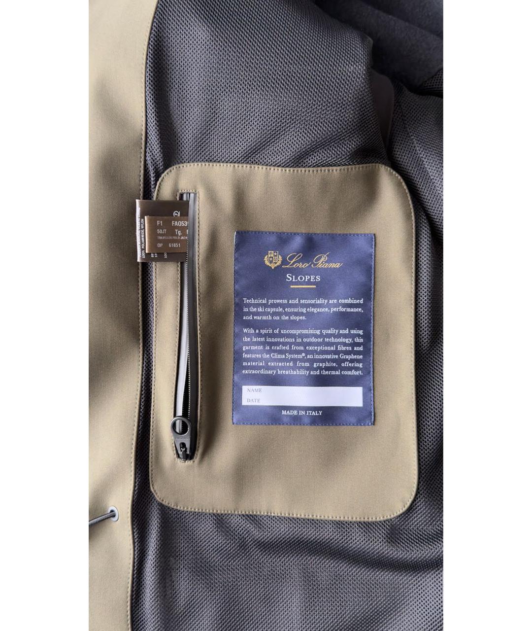 LORO PIANA Хаки куртка, фото 5