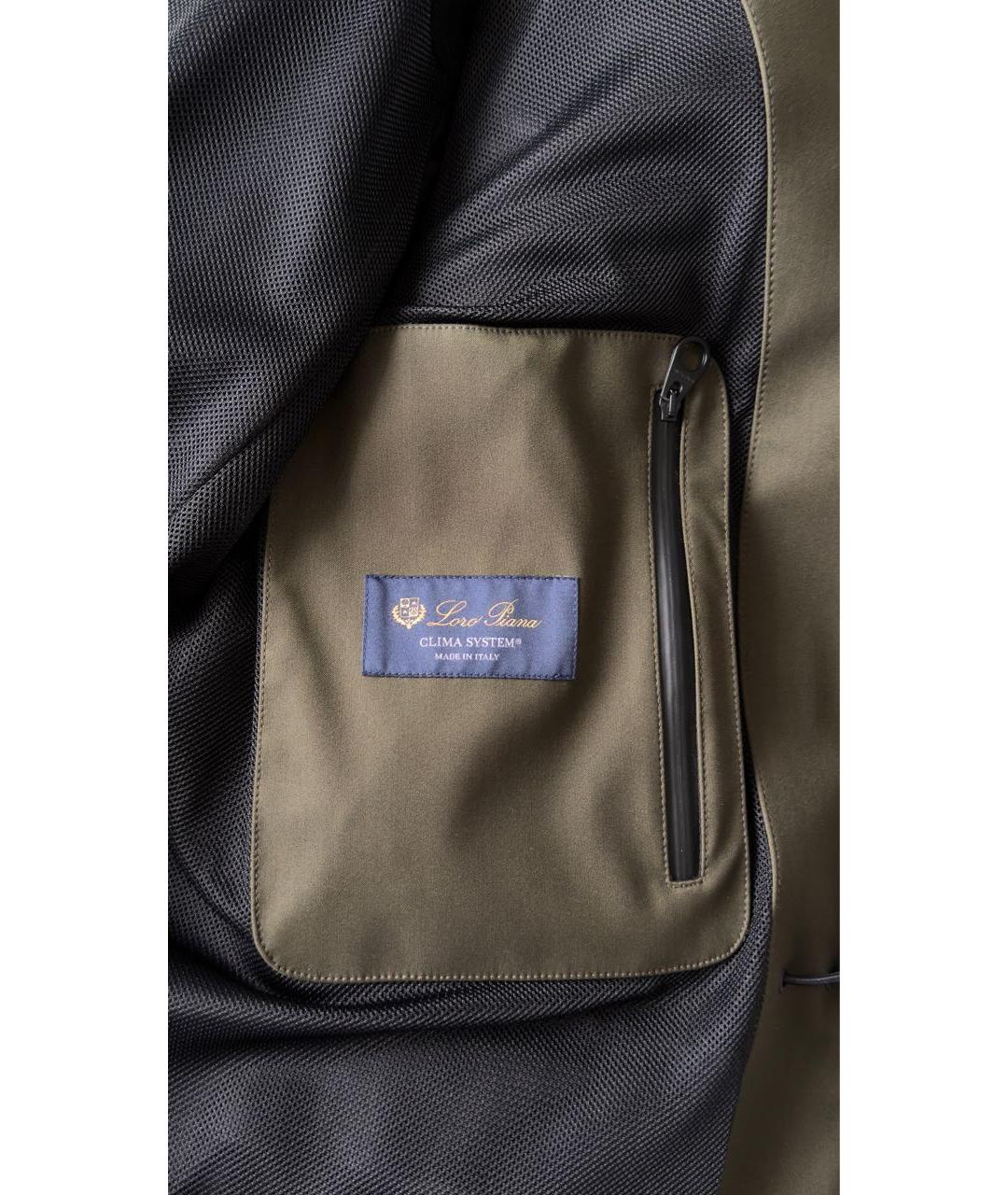 LORO PIANA Хаки куртка, фото 4