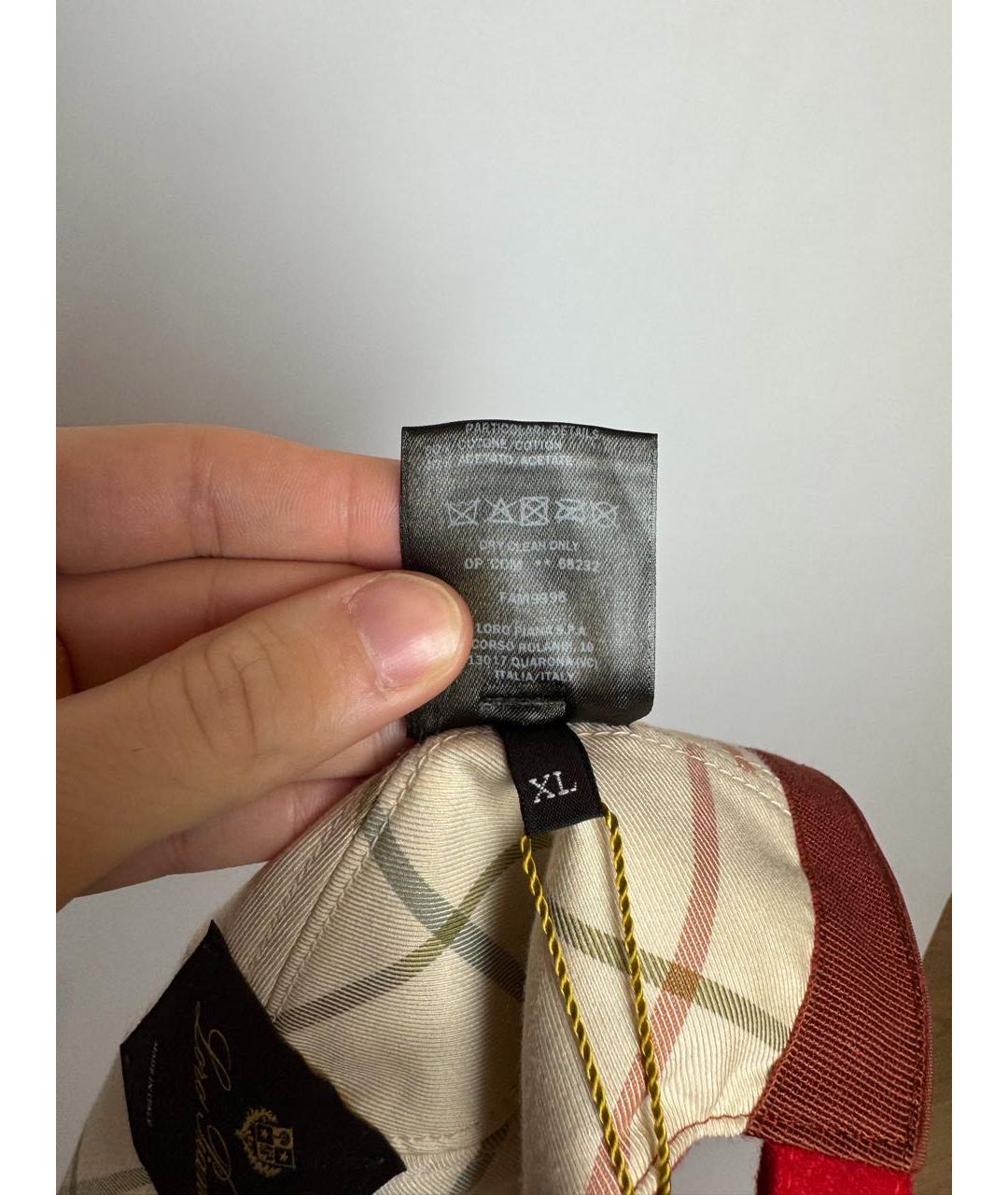 LORO PIANA Красная кашемировая кепка/бейсболка, фото 7