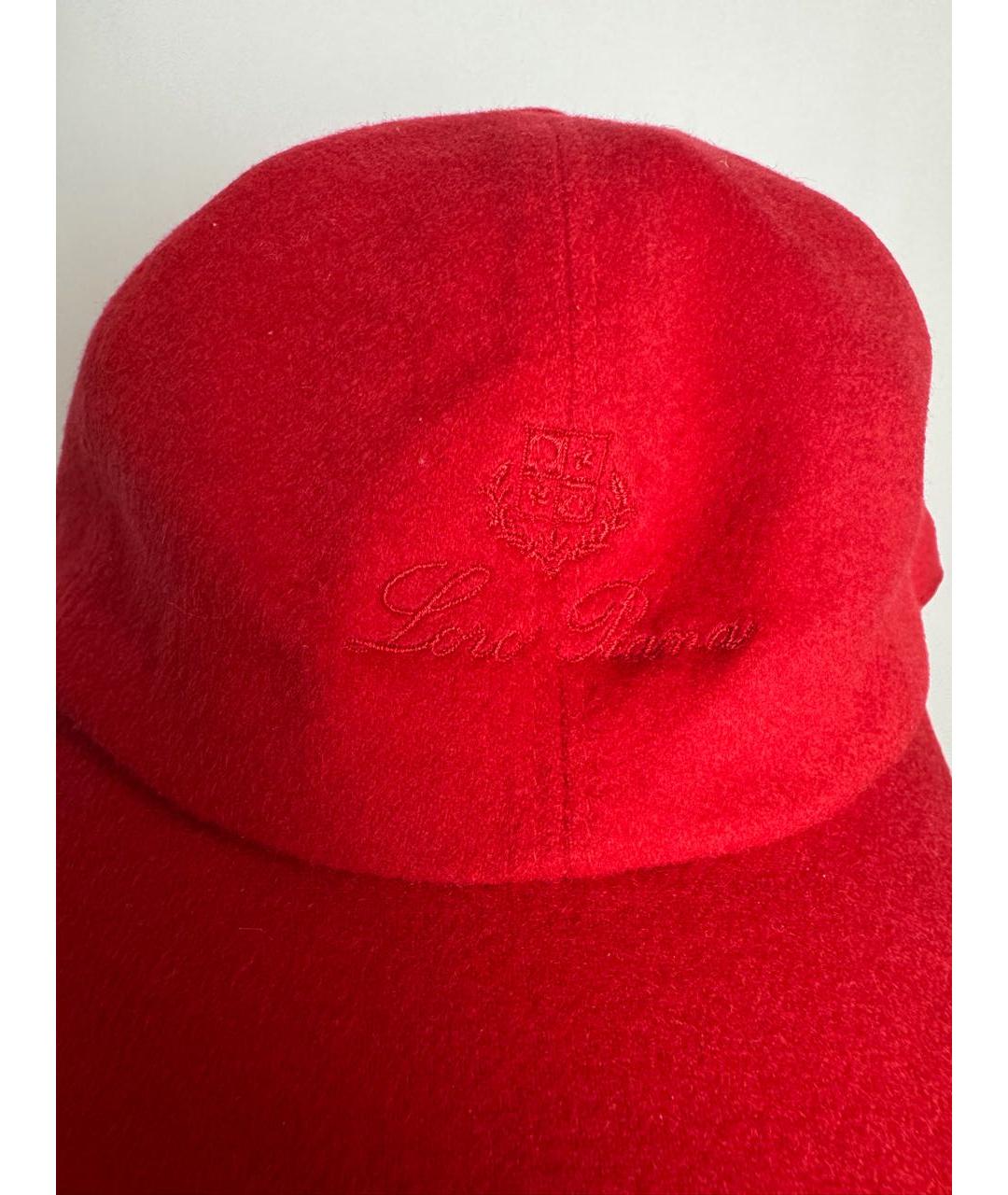 LORO PIANA Красная кашемировая кепка/бейсболка, фото 2