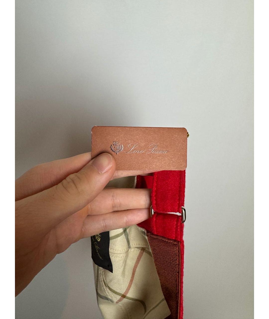 LORO PIANA Красная кашемировая кепка/бейсболка, фото 8