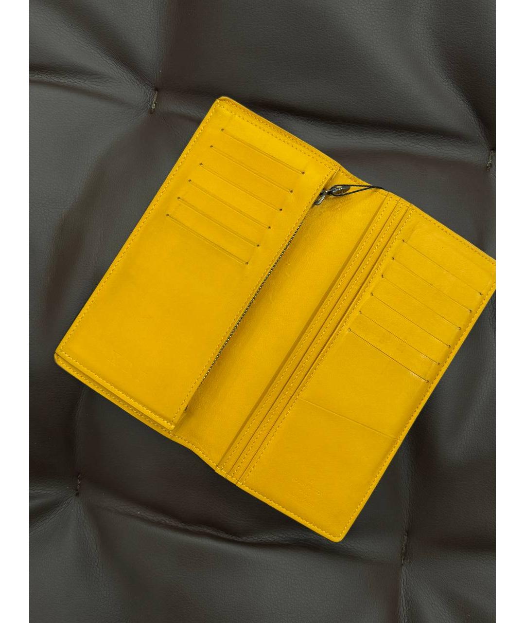 LOUIS VUITTON Оранжевый кожаный кошелек, фото 7