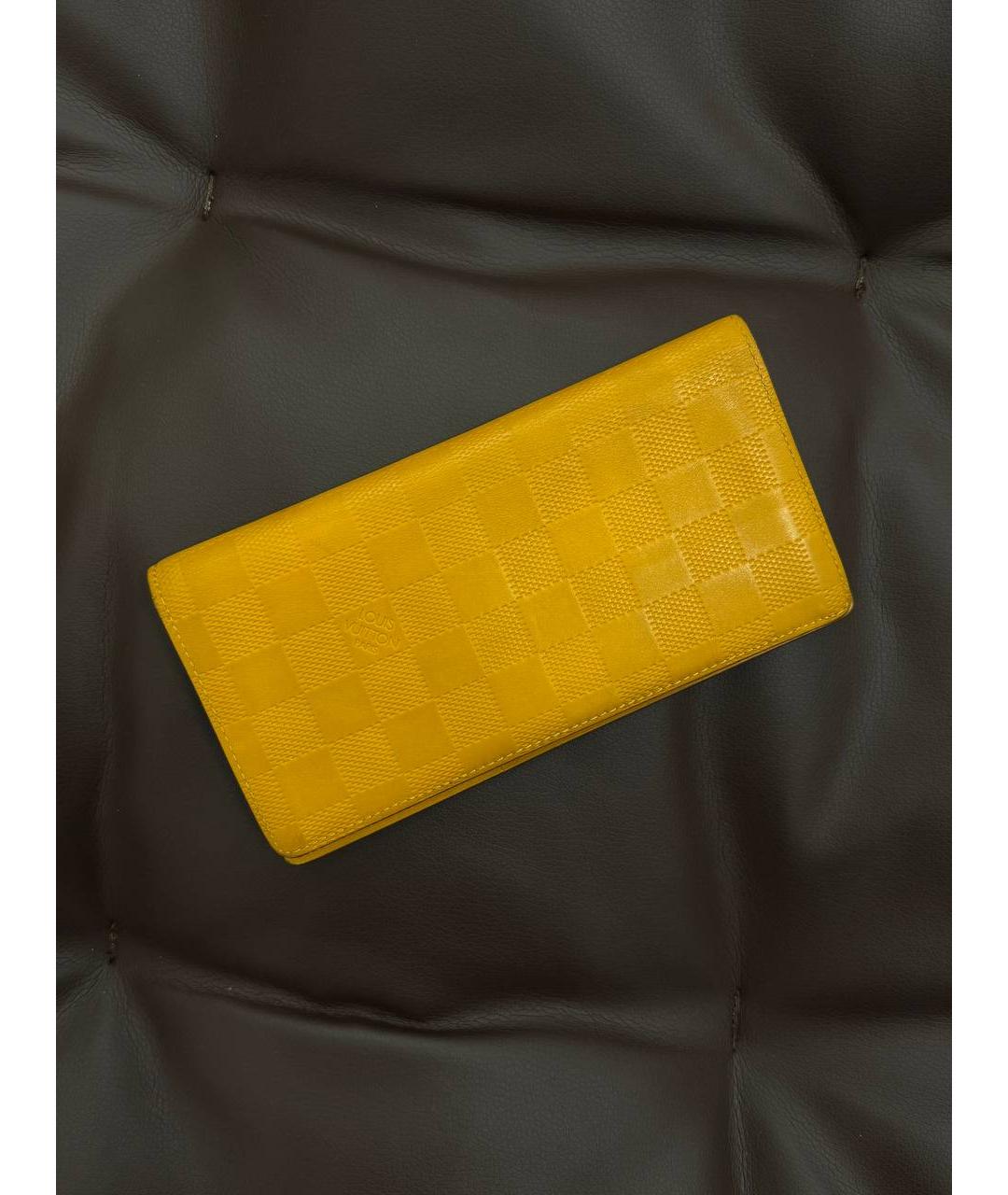 LOUIS VUITTON Оранжевый кожаный кошелек, фото 9