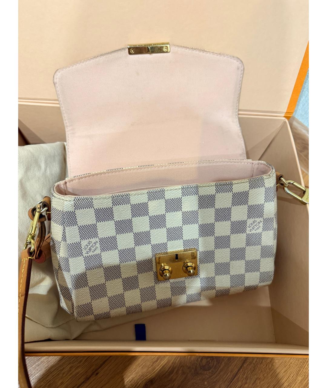 LOUIS VUITTON Белая сумка тоут из искусственной кожи, фото 3