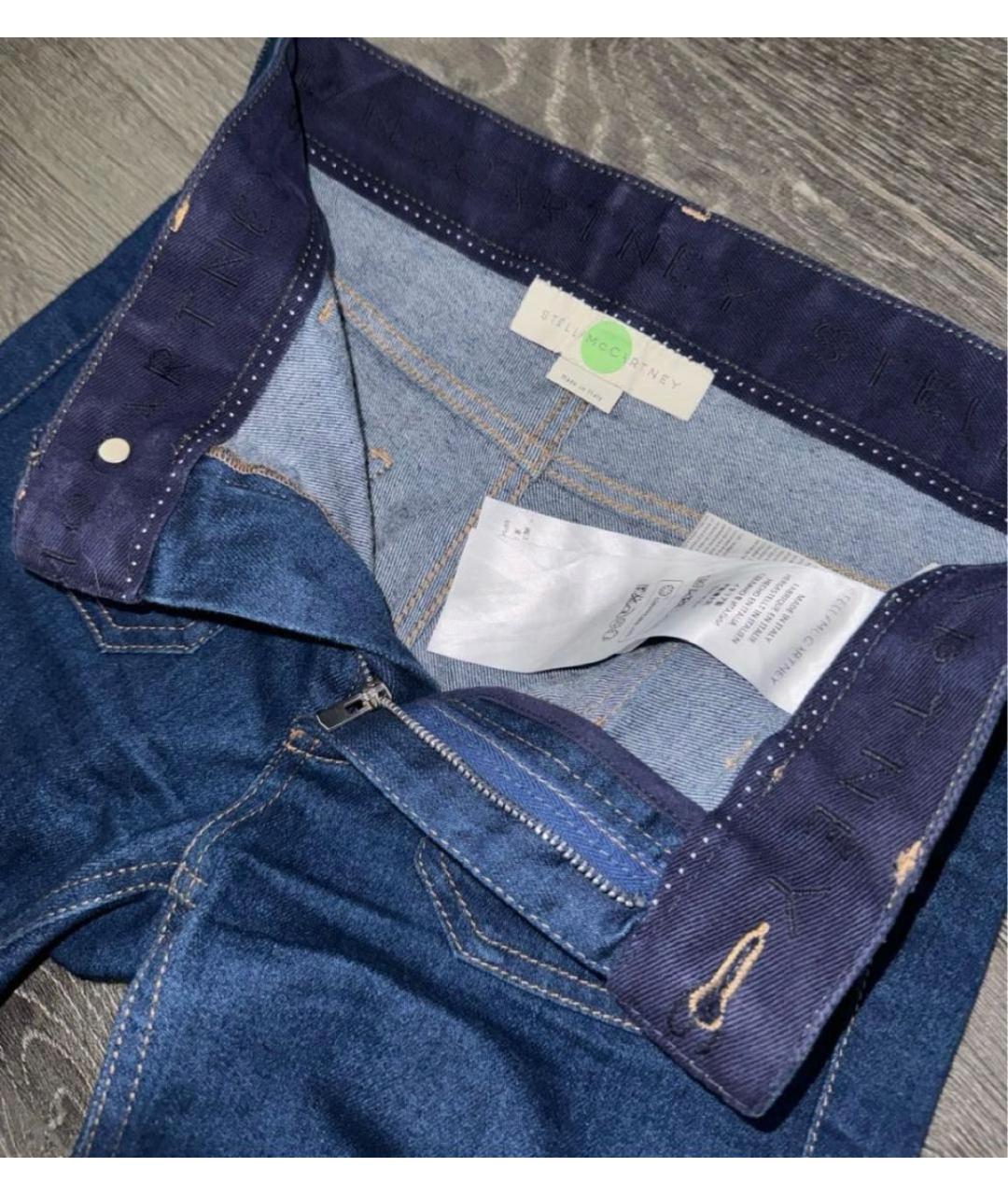 STELLA MCCARTNEY Синие хлопко-эластановые джинсы клеш, фото 3