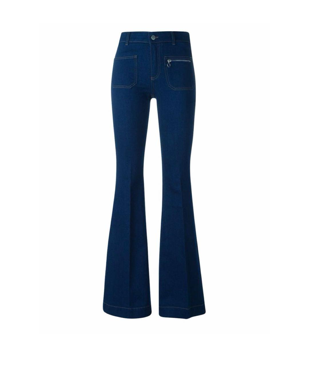 STELLA MCCARTNEY Синие хлопко-эластановые джинсы клеш, фото 6