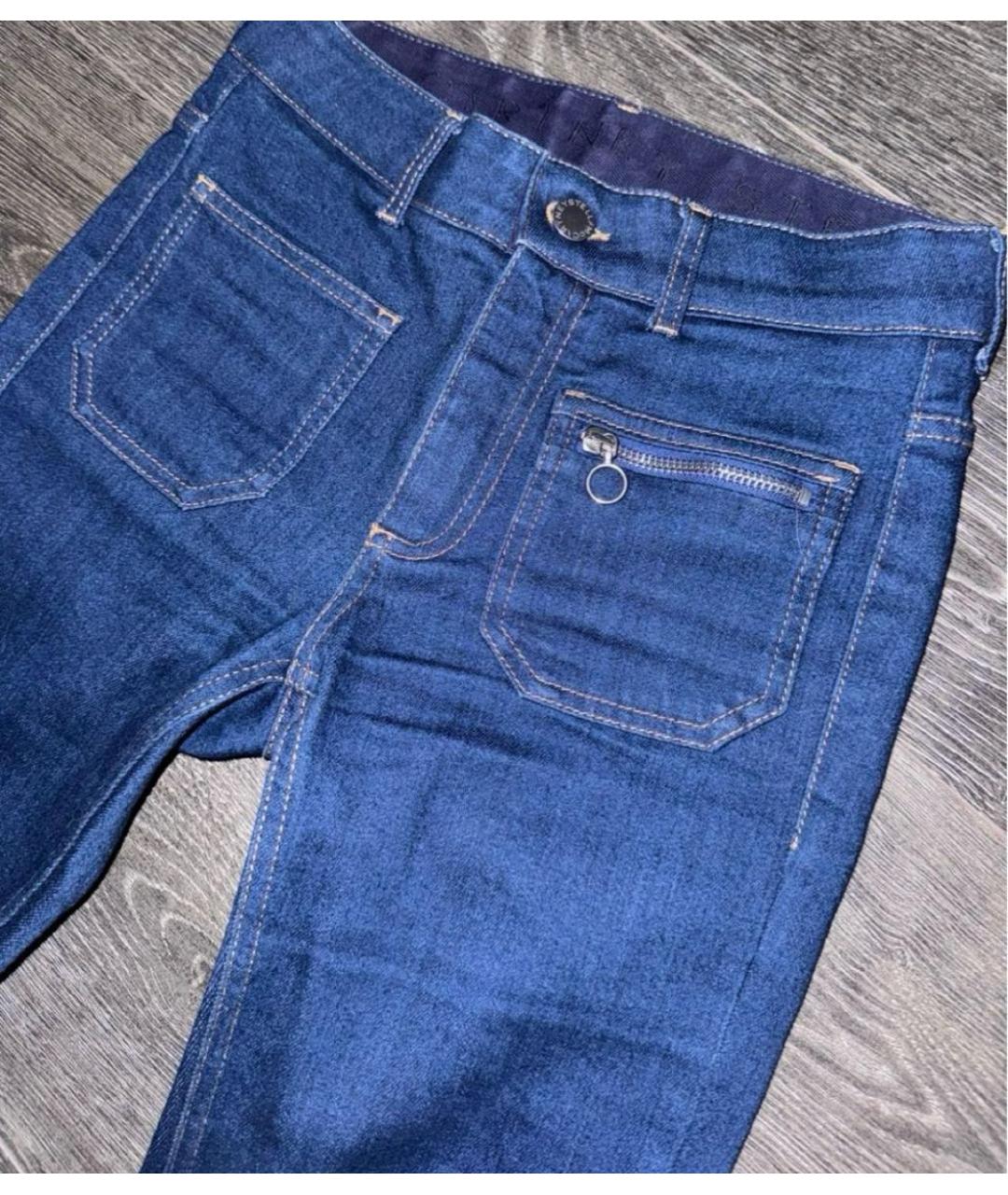 STELLA MCCARTNEY Синие хлопко-эластановые джинсы клеш, фото 4