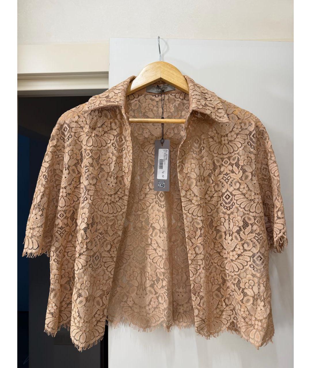 D.EXTERIOR Бежевая полиамидовая блузы, фото 3