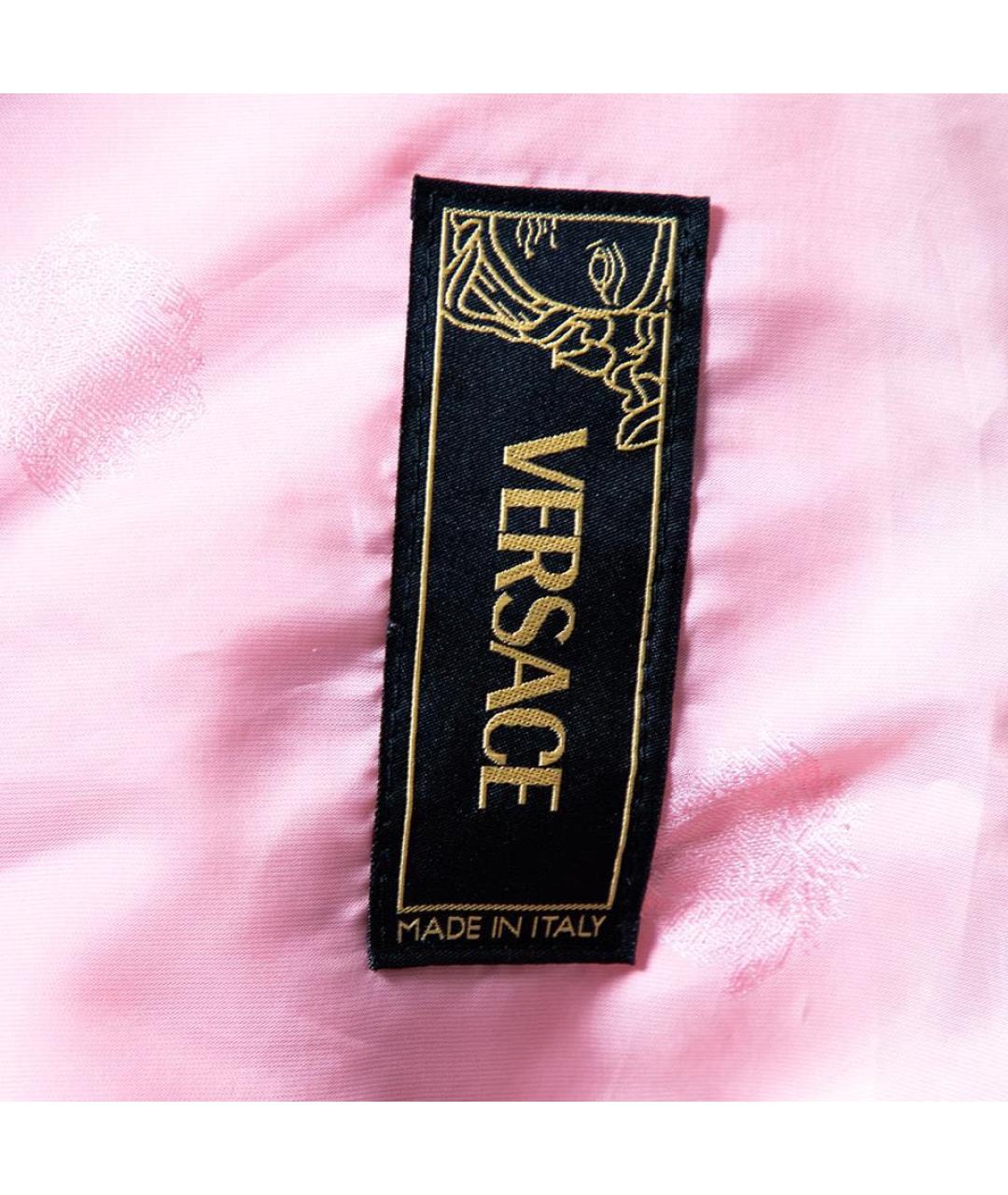 VERSACE Розовая кожаная куртка, фото 3