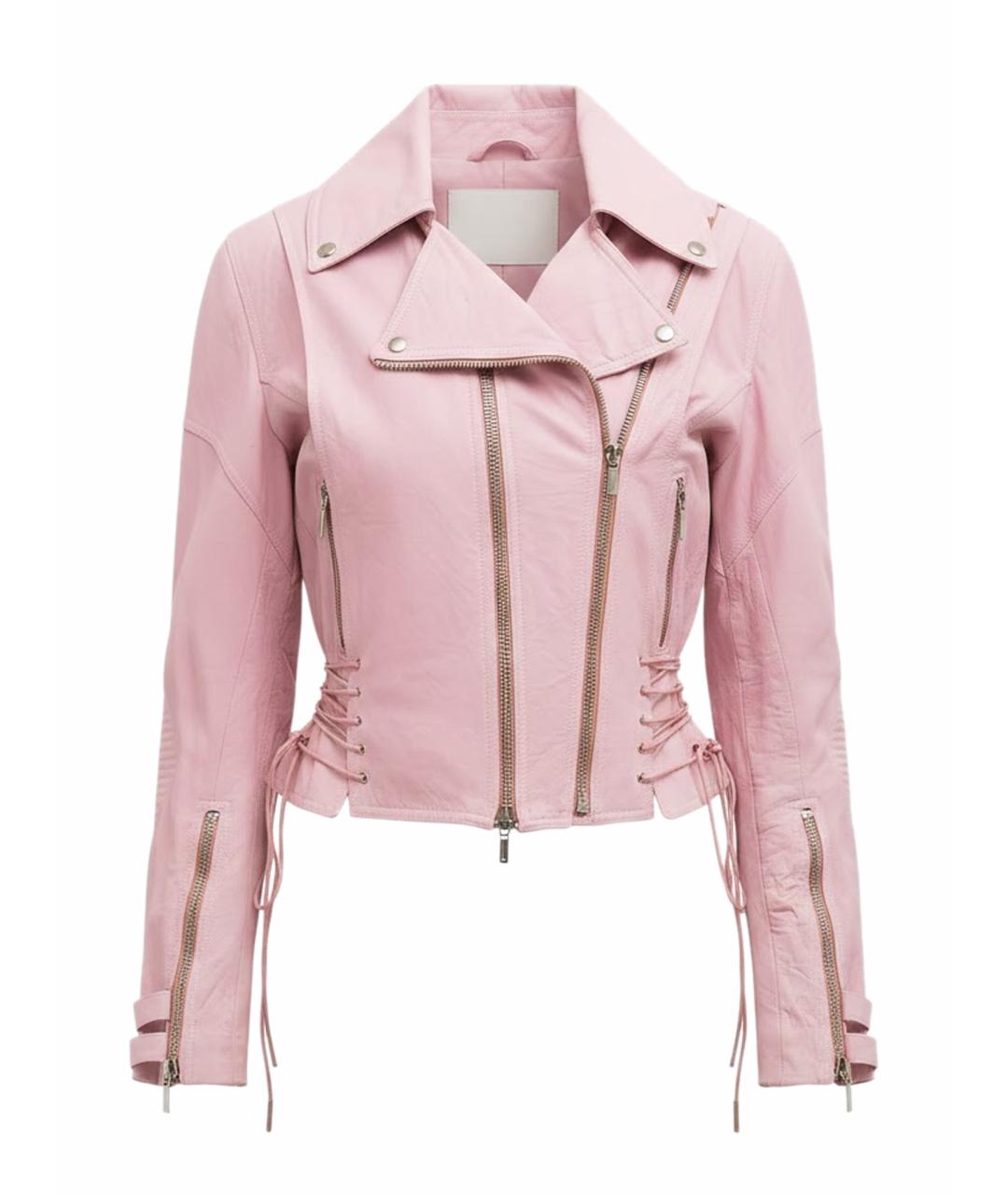 VERSACE Розовая кожаная куртка, фото 1