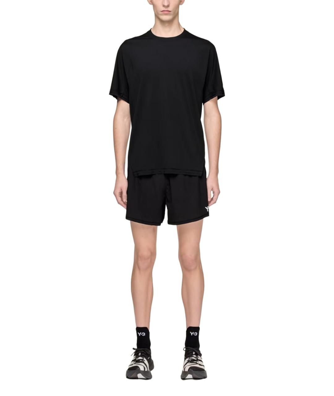 Y-3 Черные полиамидовые шорты, фото 2