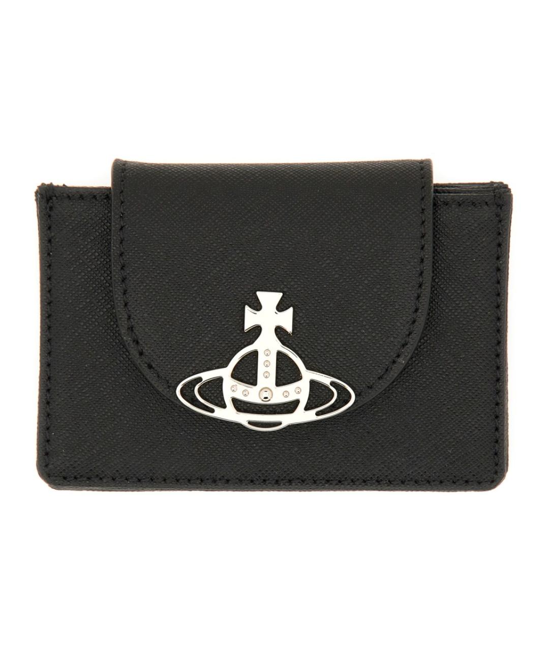 VIVIENNE WESTWOOD Черный кожаный кошелек, фото 1