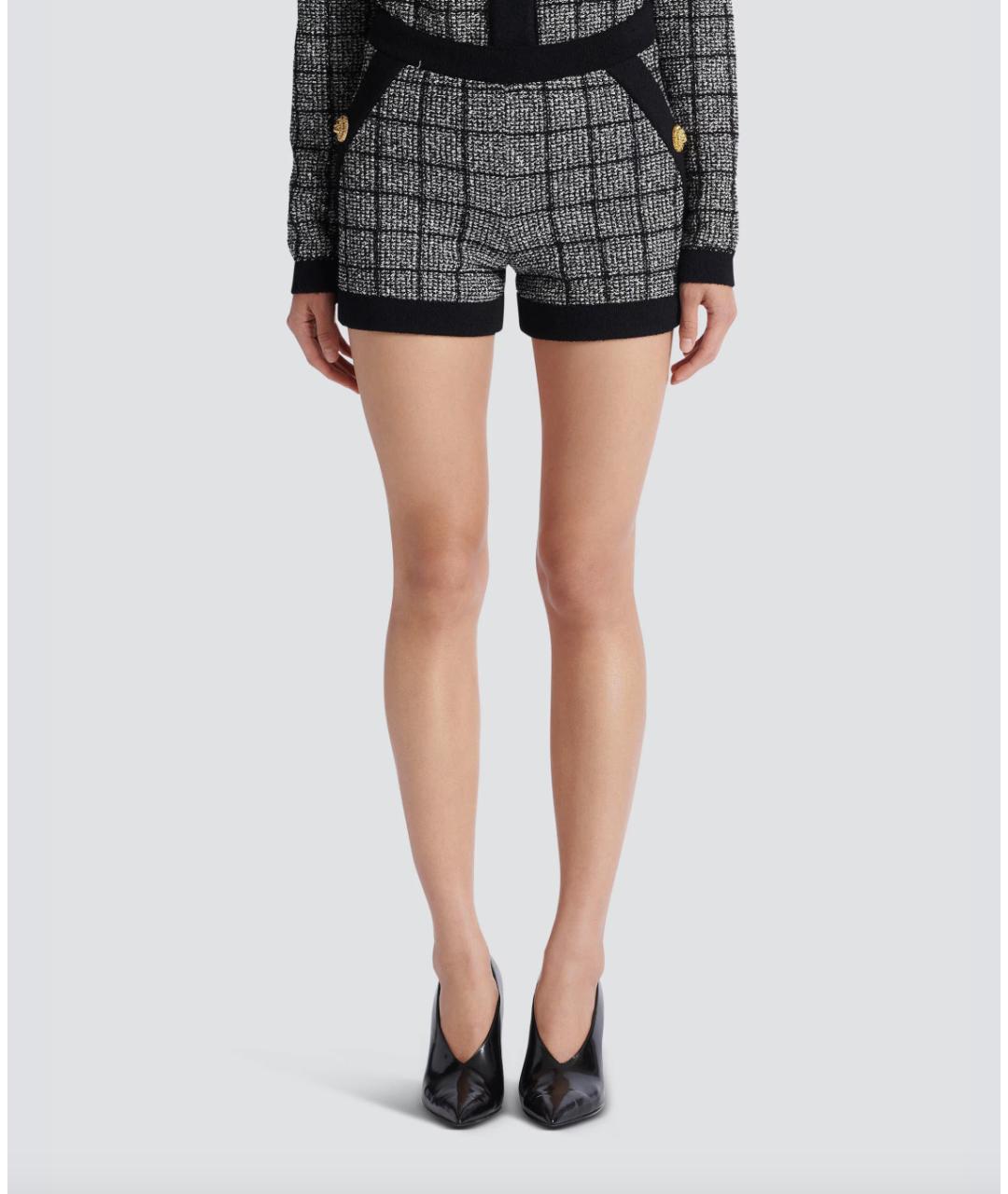 BALMAIN Черные хлопковые шорты, фото 3