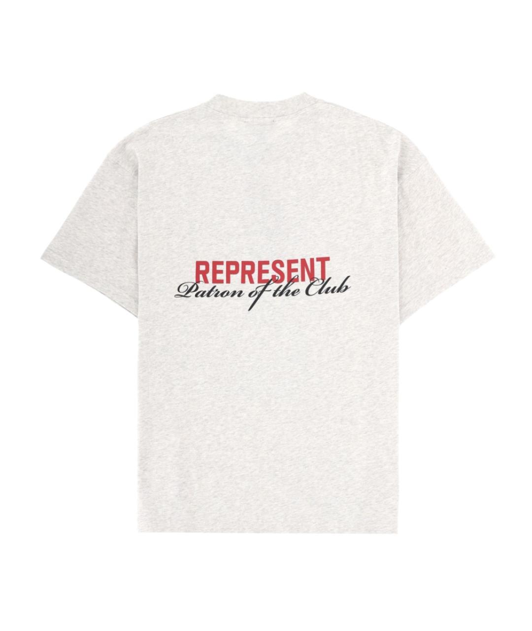 REPRESENT Бежевая хлопковая футболка, фото 2