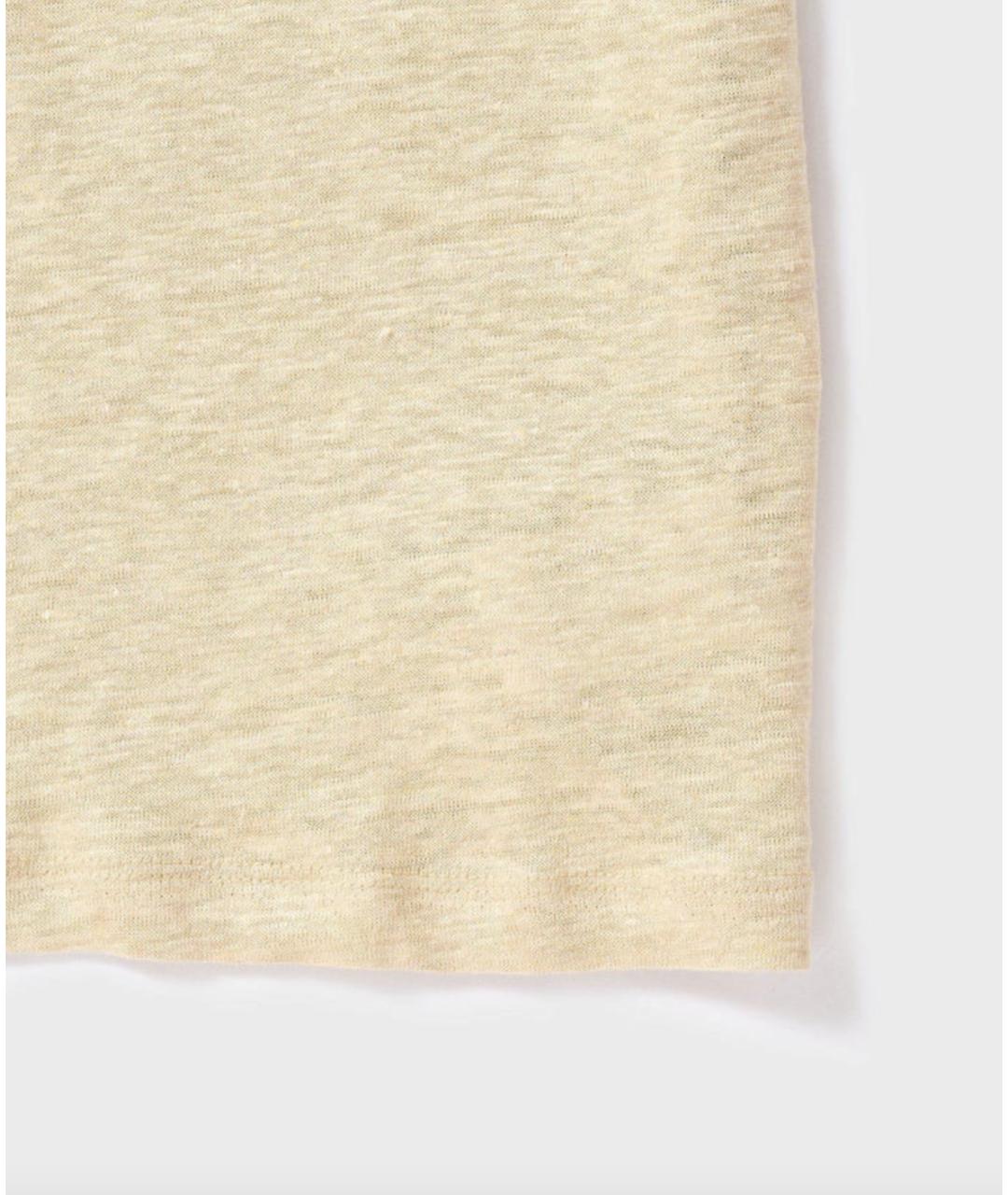 ROHE Бежевая льняная футболка, фото 2