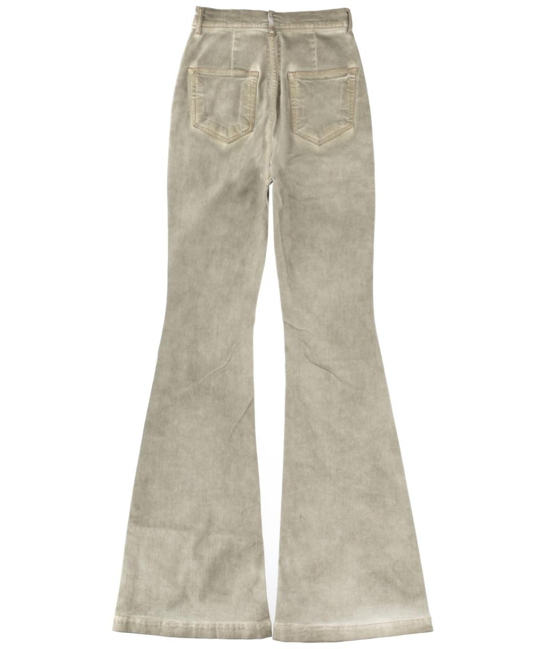 RICK OWENS DRKSHDW Бежевые хлопковые джинсы клеш, фото 2