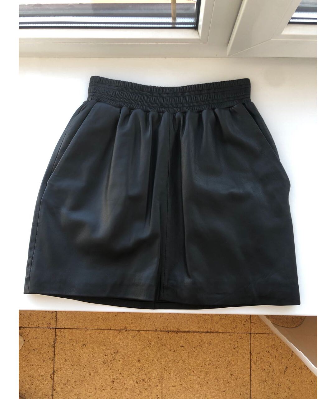ARMA Черная кожаная юбка мини, фото 6