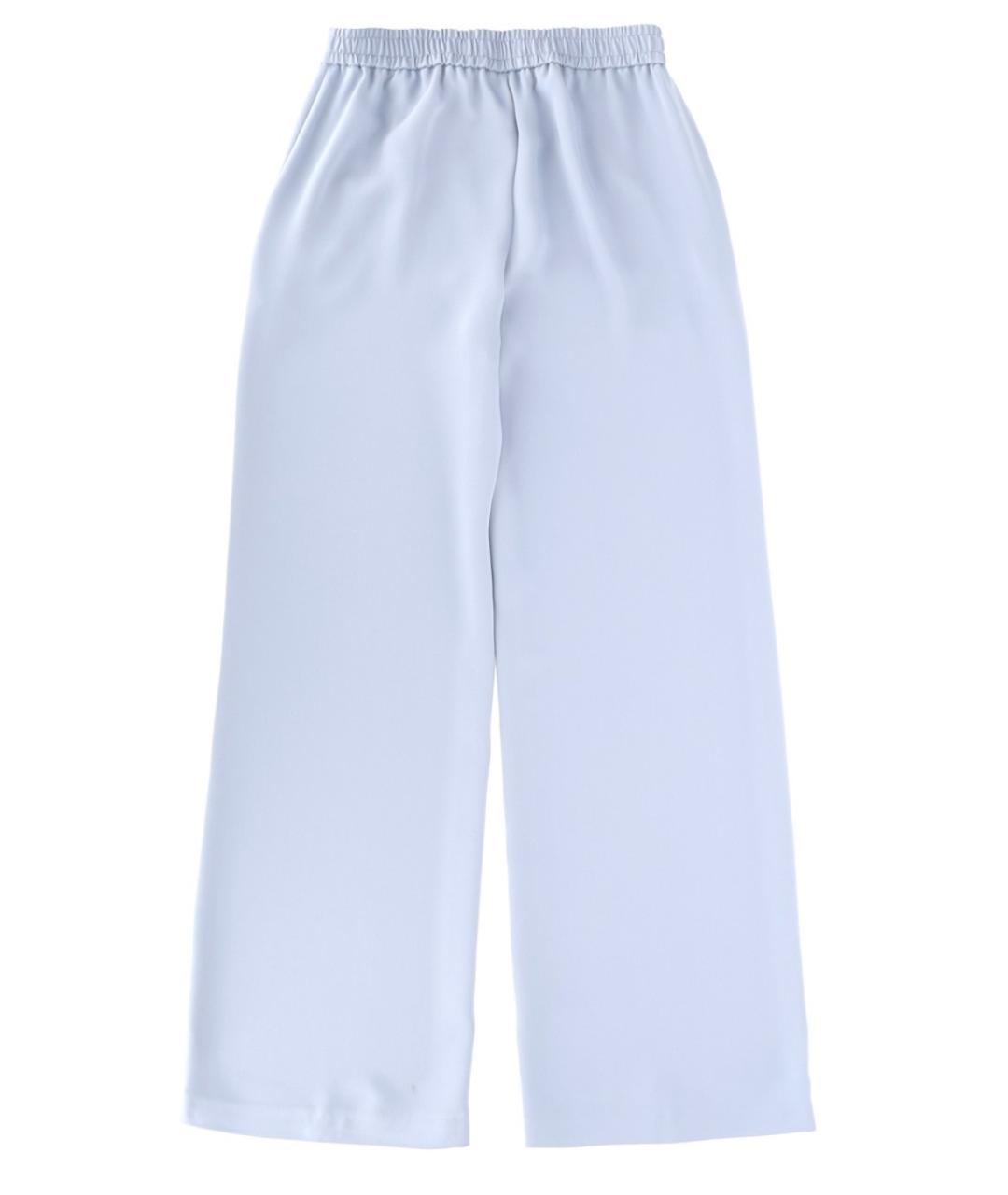 HERNO Голубые полиэстеровые прямые брюки, фото 2
