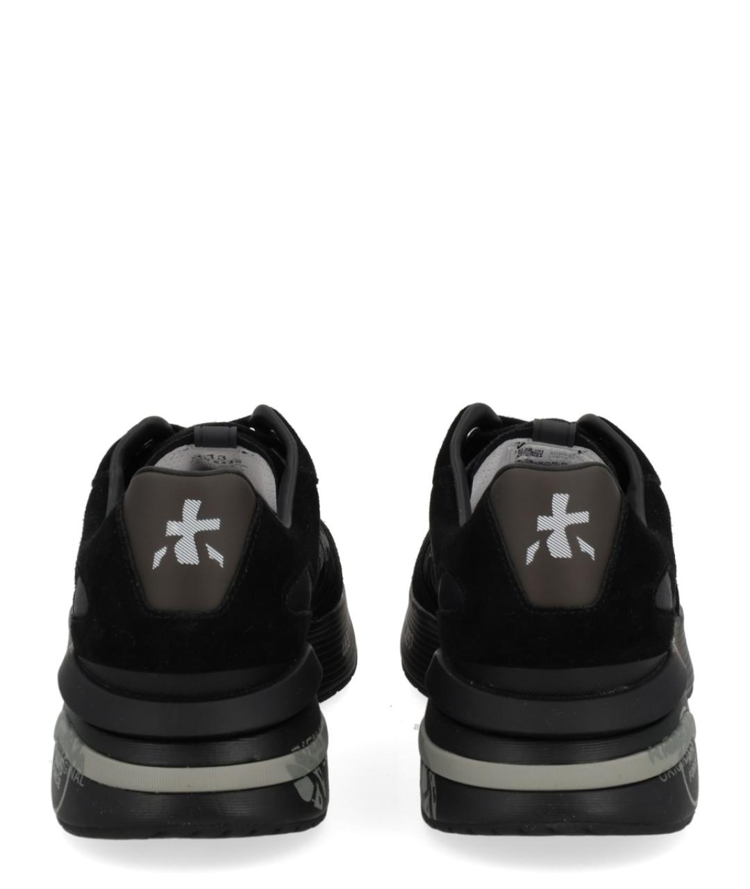 PREMIATA Черные текстильные низкие кроссовки / кеды, фото 4