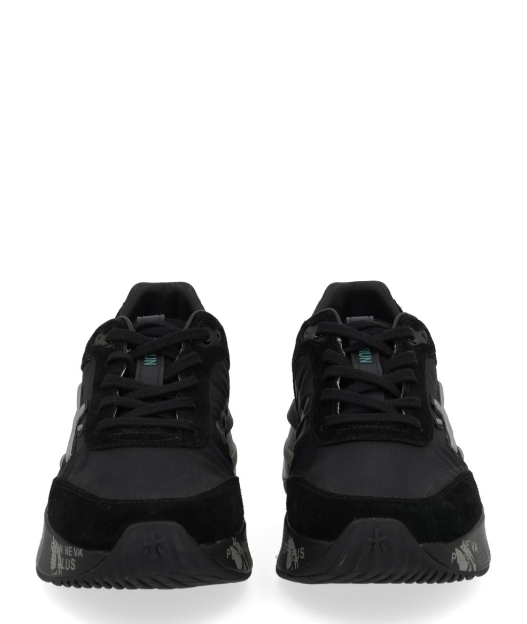 PREMIATA Черные текстильные низкие кроссовки / кеды, фото 3