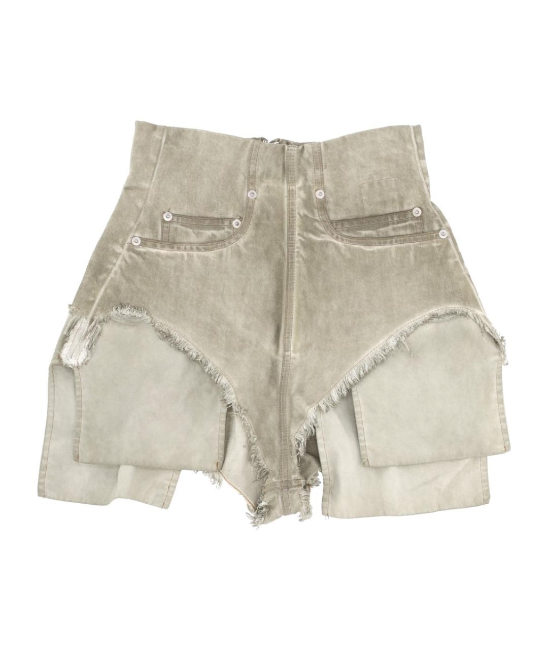 RICK OWENS DRKSHDW Бежевые хлопковые шорты, фото 1