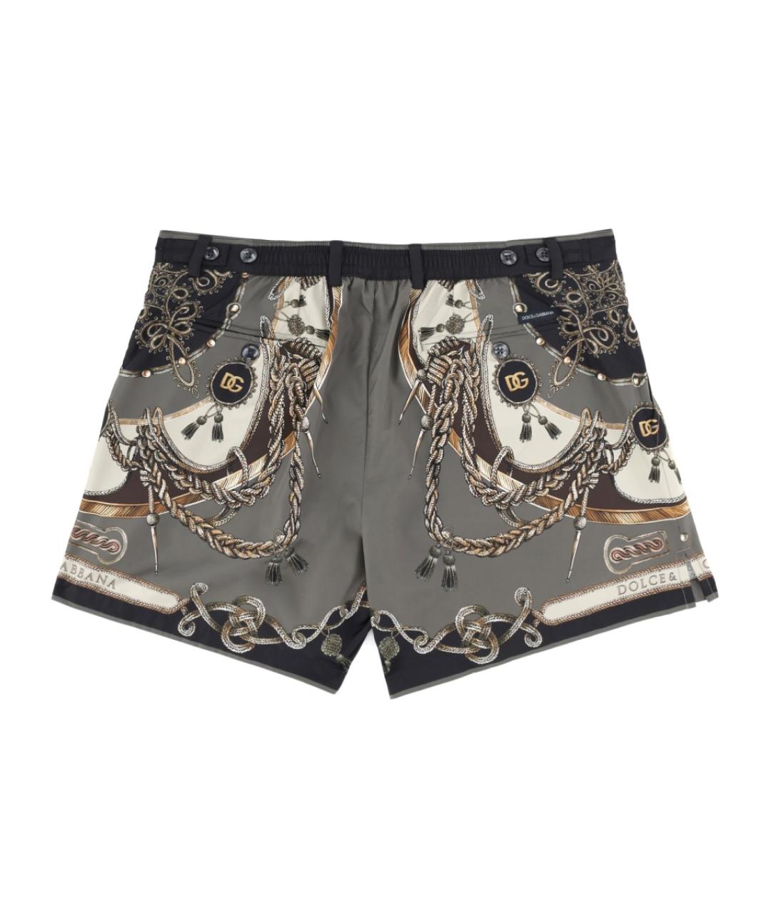 DOLCE&GABBANA Серые полиэстеровые шорты, фото 2