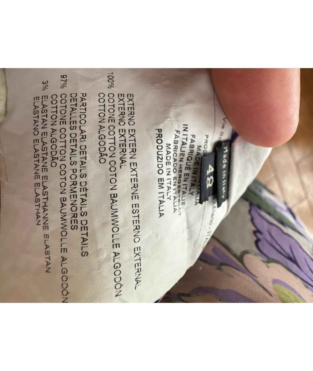 ETRO Синий хлопковый жакет/пиджак, фото 5