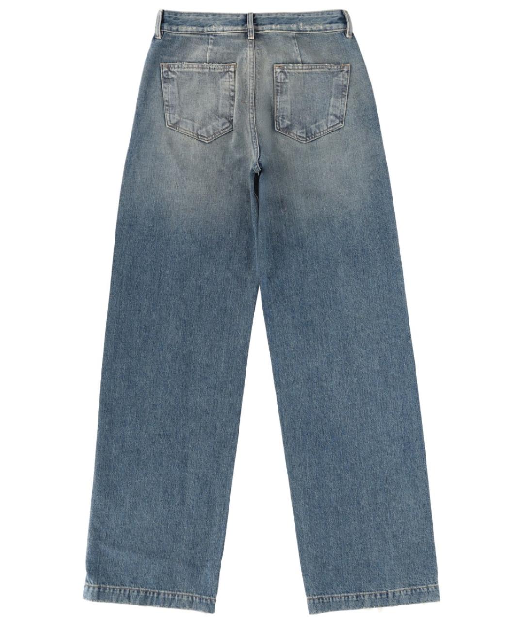 RICK OWENS DRKSHDW Синие хлопковые прямые джинсы, фото 2