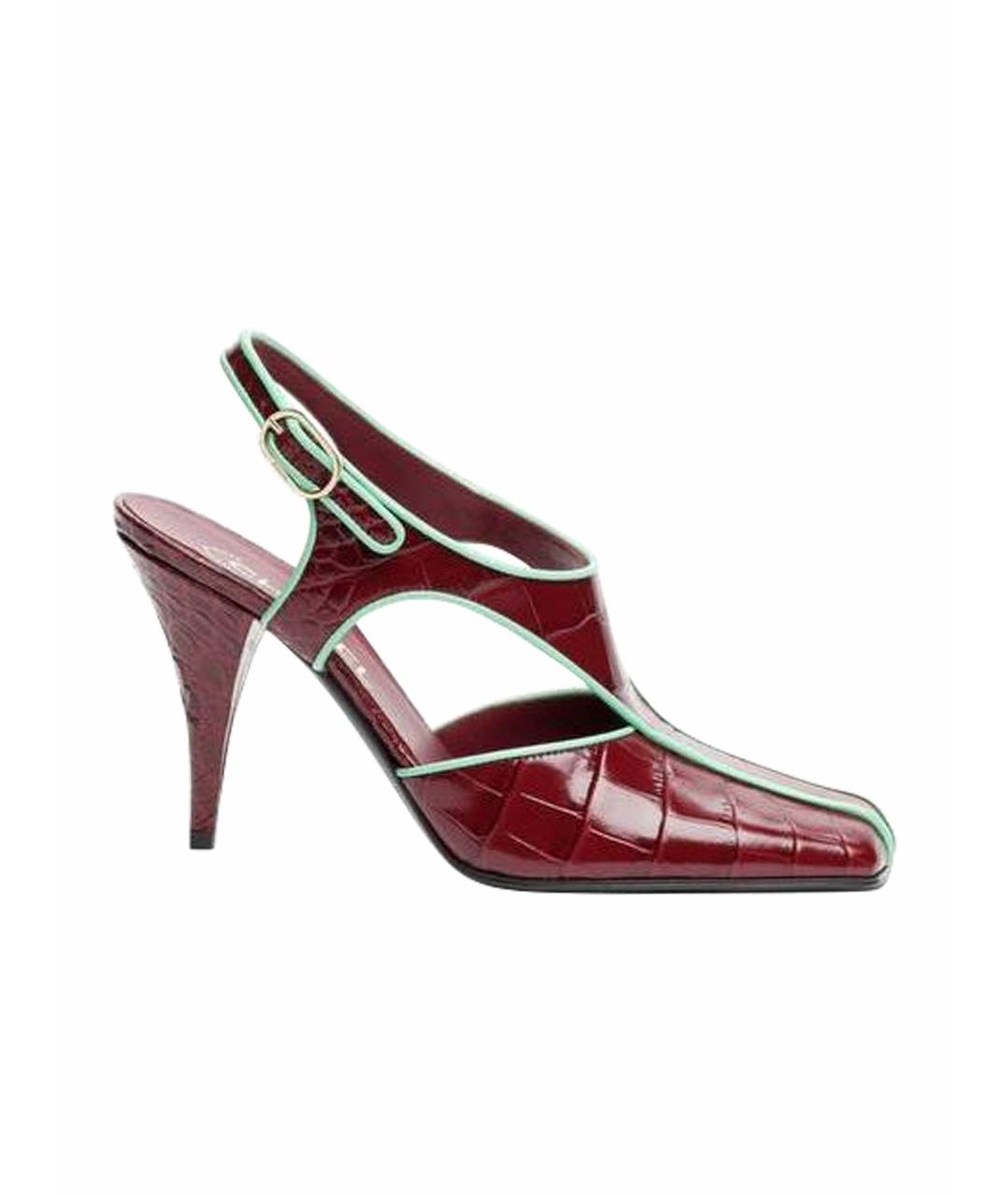 CHANEL Бордовые кожаные туфли, фото 1