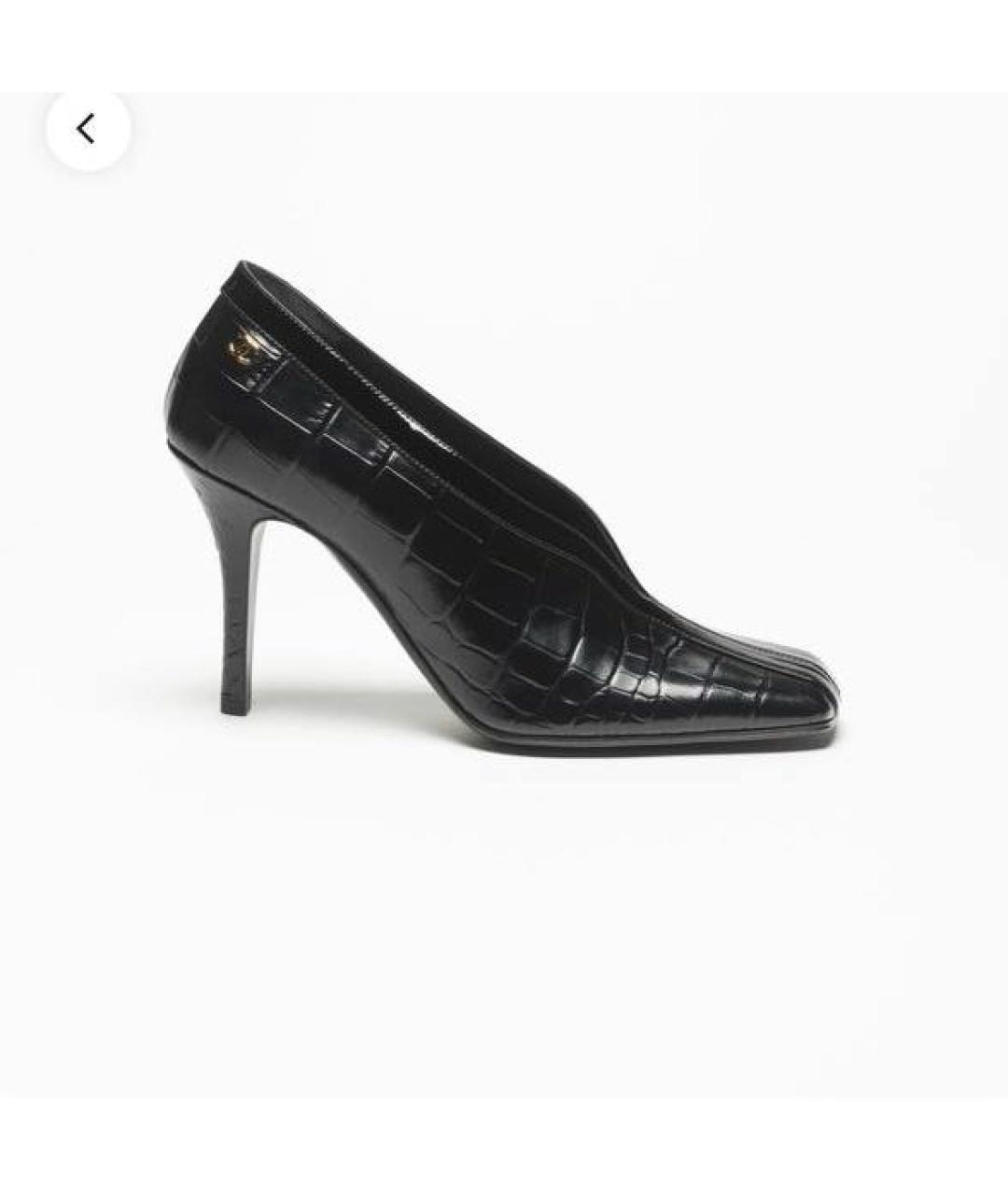 CHANEL Черные кожаные туфли, фото 3